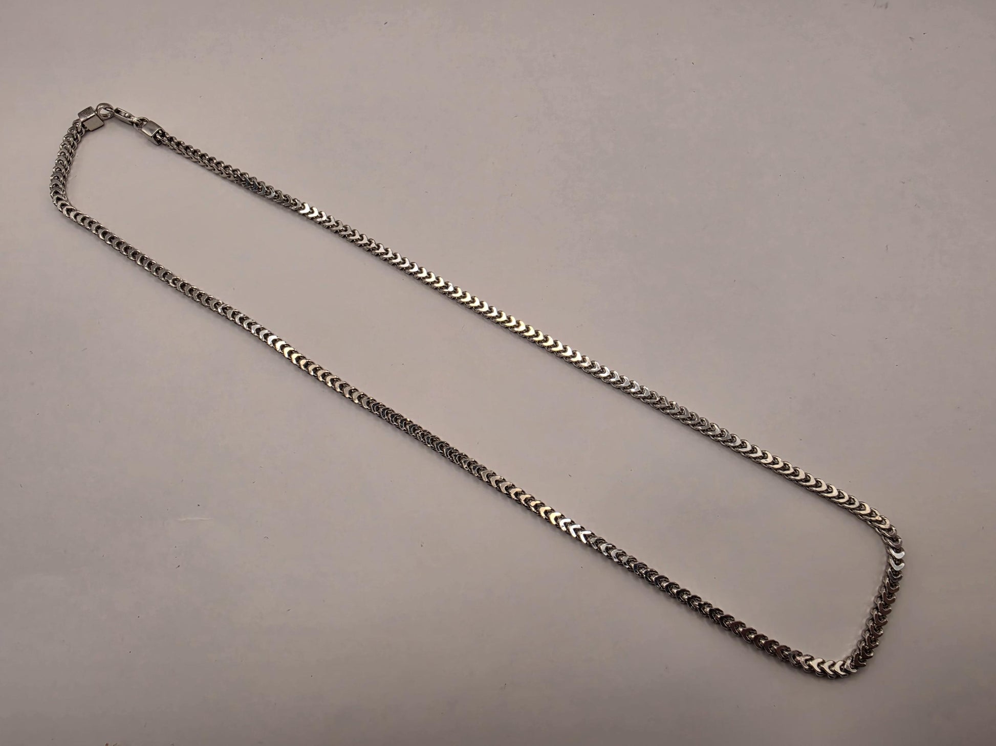 Sterling Silver Franco Chain Necklace | 925 Silver | 20 Inch | 2.9mm | Box Weave | Mens Womens Unisex Chain