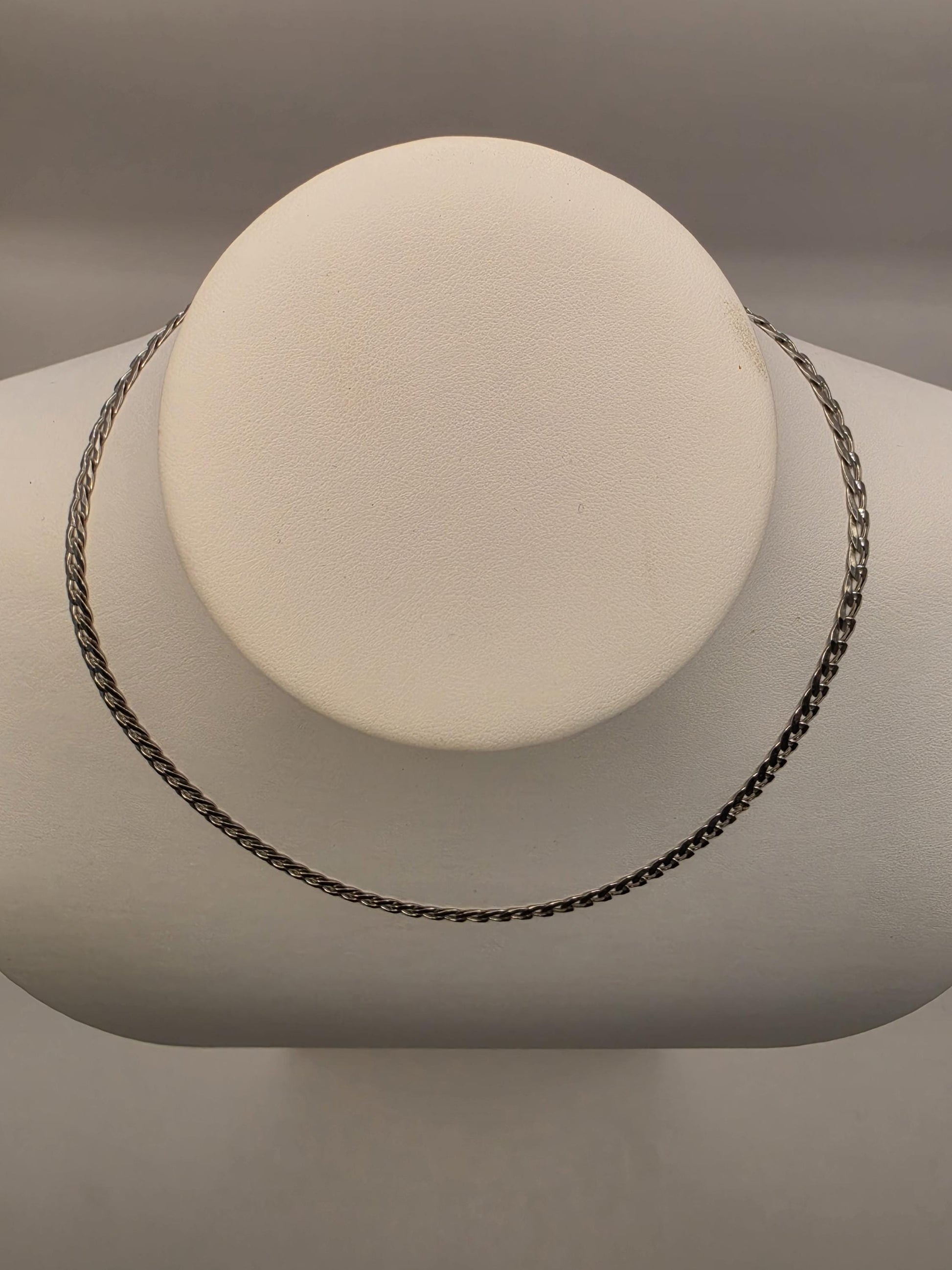 Sterling Silver Curb Chain Necklace | 925 Silver | 16 Inch | 4.5mm | Flat Cuban Link | Mens Womens Unisex Chain