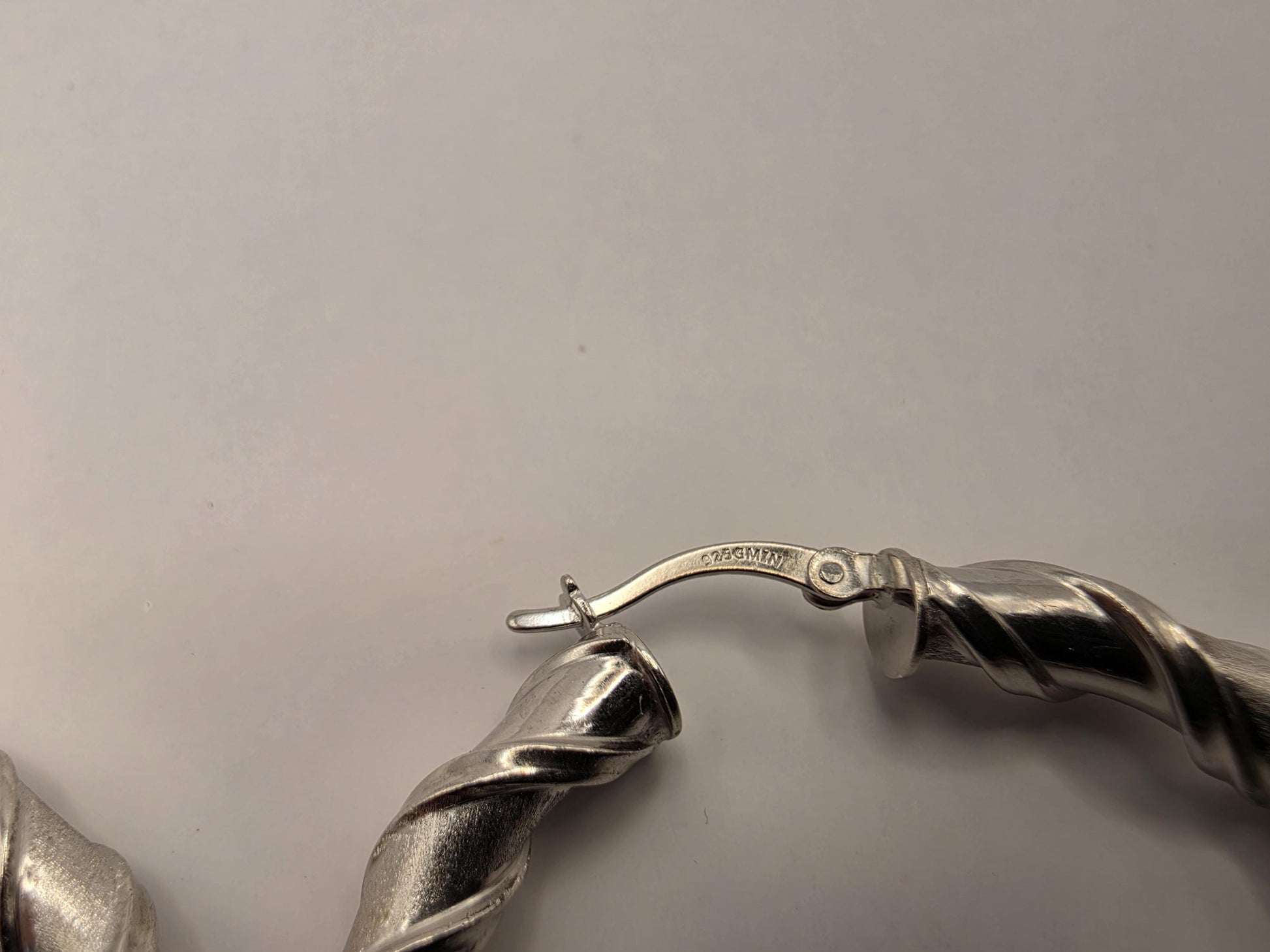 Sterling Silver Twisted Hoop Earrings | 925 Silver | 1.75 Inch | Chunky Twisted Rope Hoops | Womens Statement Hoops
