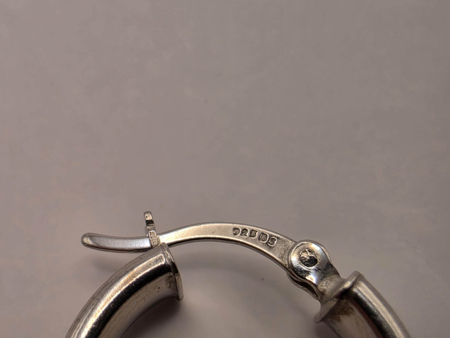 Sterling Silver Wide Huggie Hoop Earrings | 925 Silver | .75 Inch | Textured Dot Band Hoops | Womens Chunky Huggies