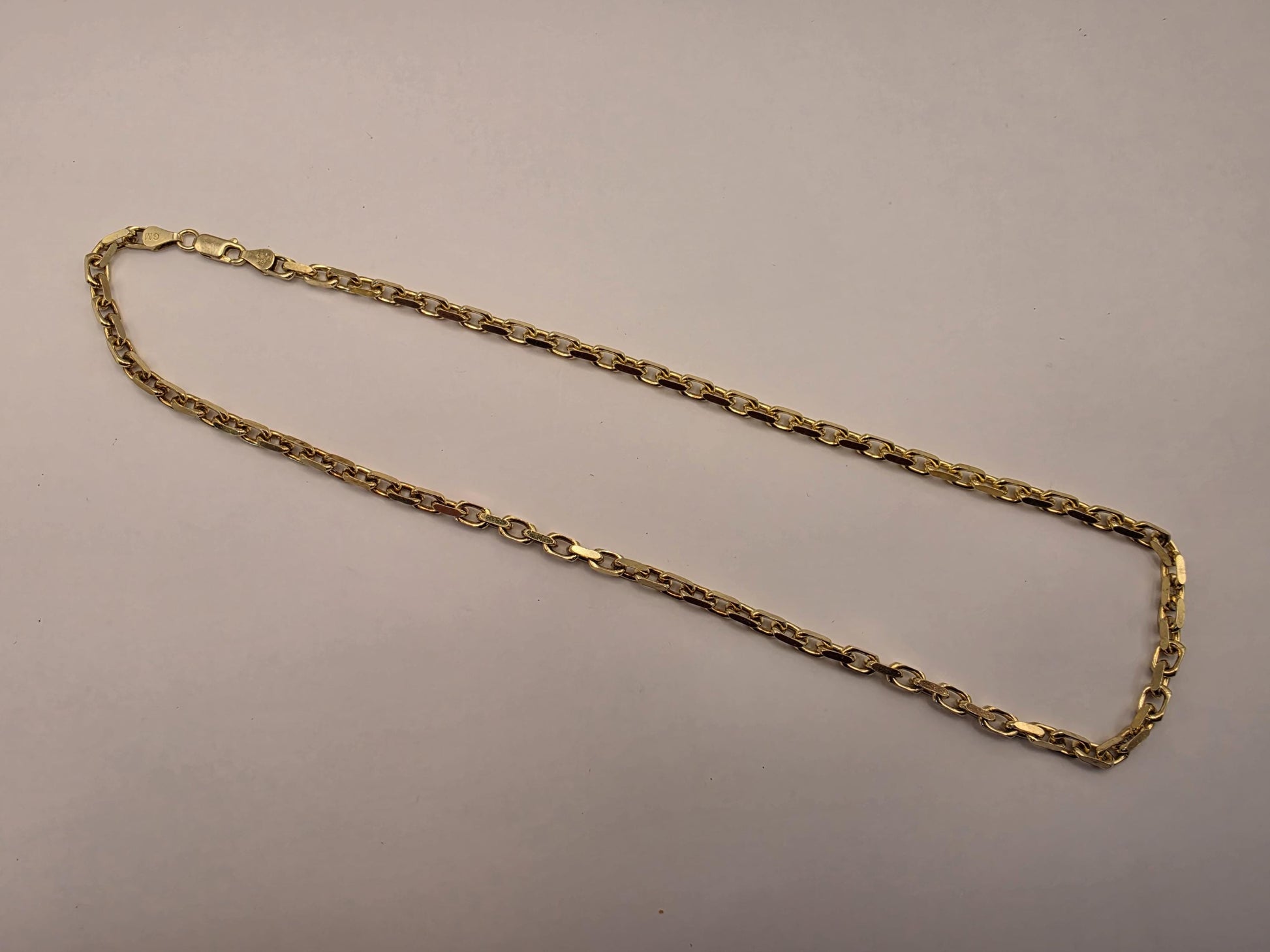 18K Gold Plated Rolo Cable Chain Necklace, Sterling Silver, 20" 4.2mm, Unisex Gold Chain, Round Link, Layering Necklace, Everyday Gift Idea