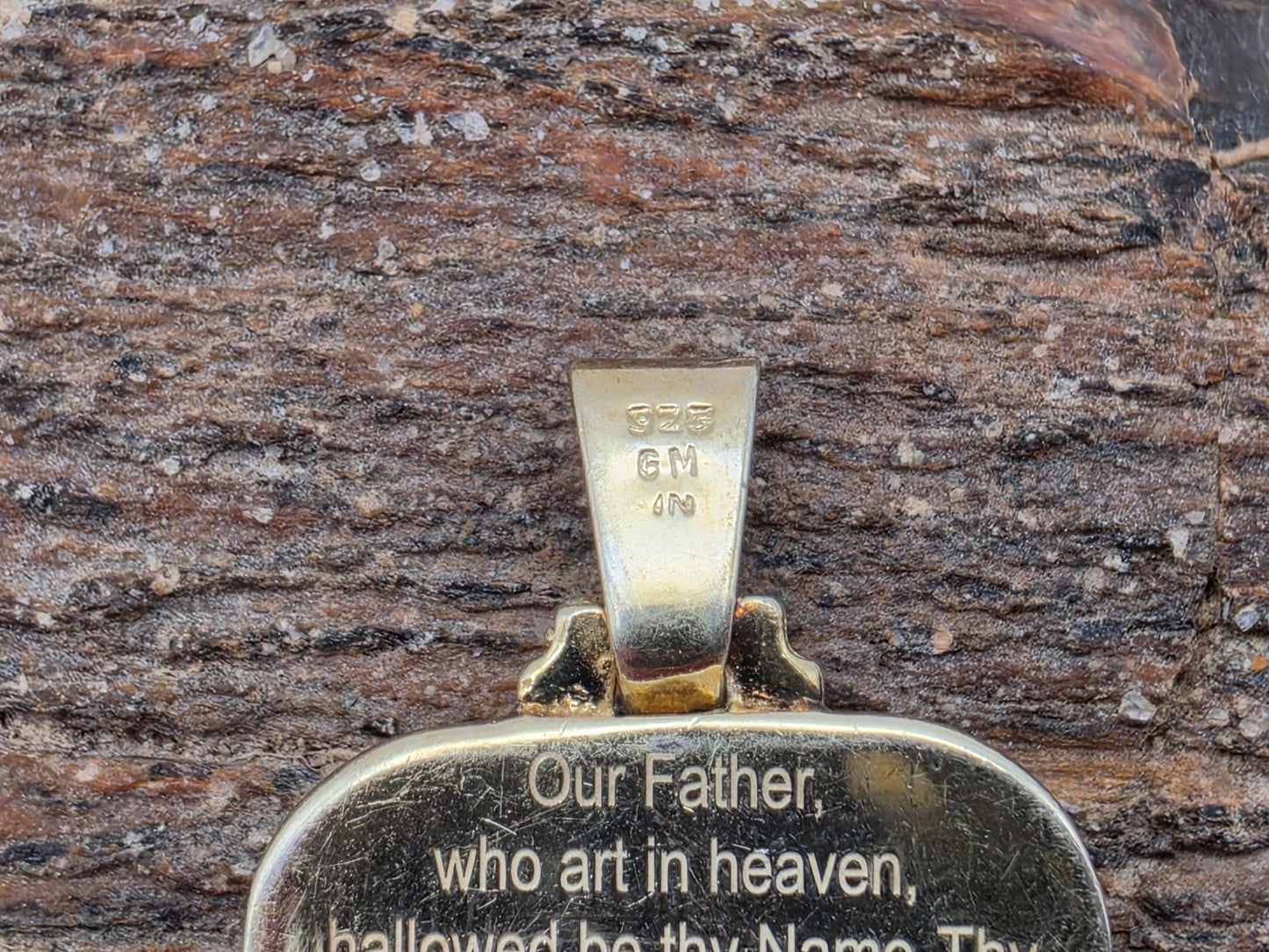 Two Tone Gold Plated Jesus Christ Medallion Pendant, Sterling Silver, 1 in, Religious Christian Pendant, Mens Pendant, Faith Gift
