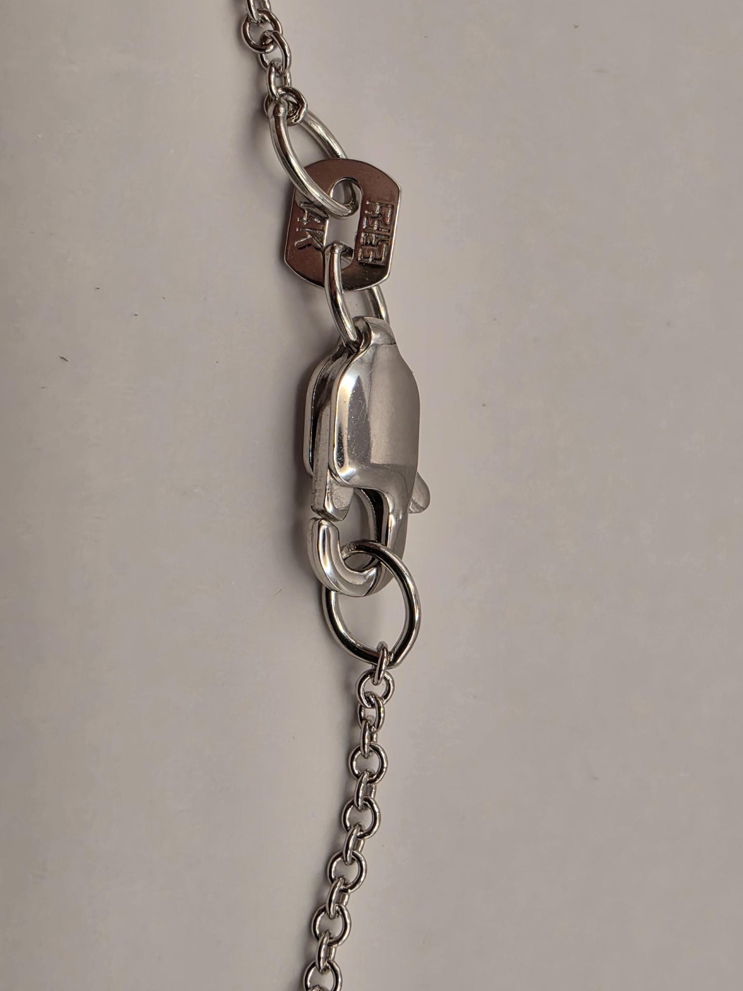 14K White Gold Diamond Awareness Ribbon Necklace Pave Ribbon Pendant Hope Support Survivor Jewelry Meaningful Gift Dainty Everyday 18 Inch