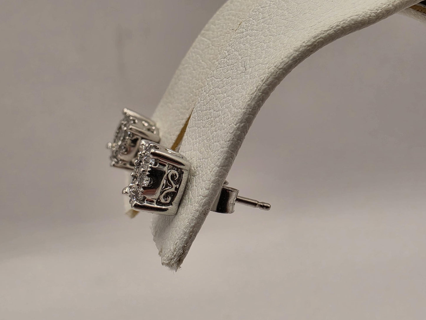 10K White Gold Diamond Stud Earrings 0.25 CTW Natural Diamond Illusion Set Round Studs Fine Jewelry Gift for Her Classic Sparkle