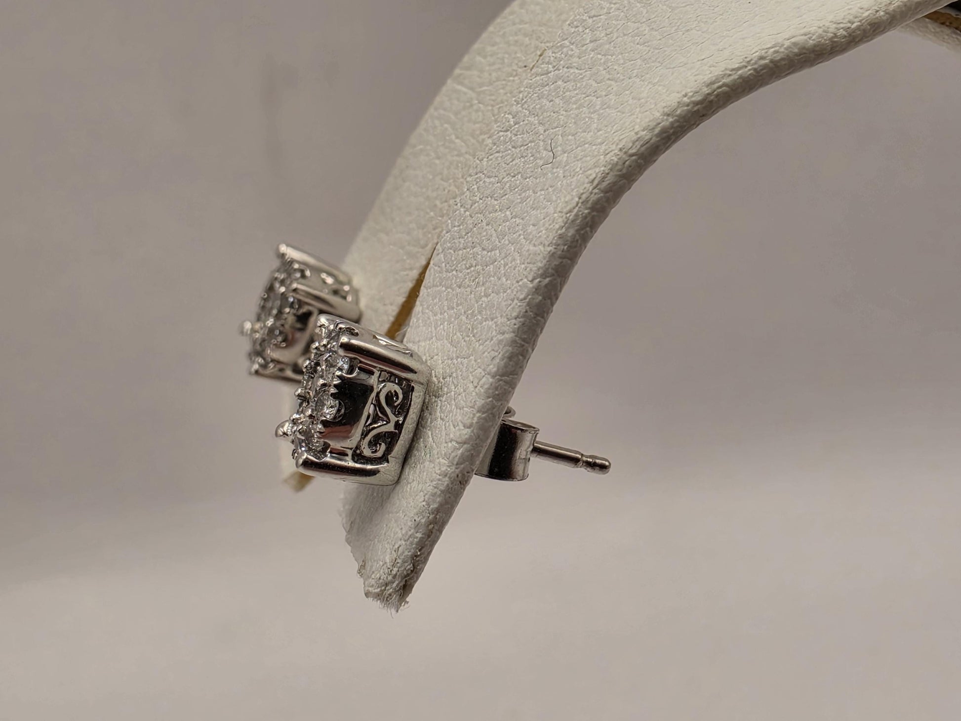 10K White Gold Diamond Stud Earrings 0.25 CTW Natural Diamond Illusion Set Round Studs Fine Jewelry Gift for Her Classic Sparkle