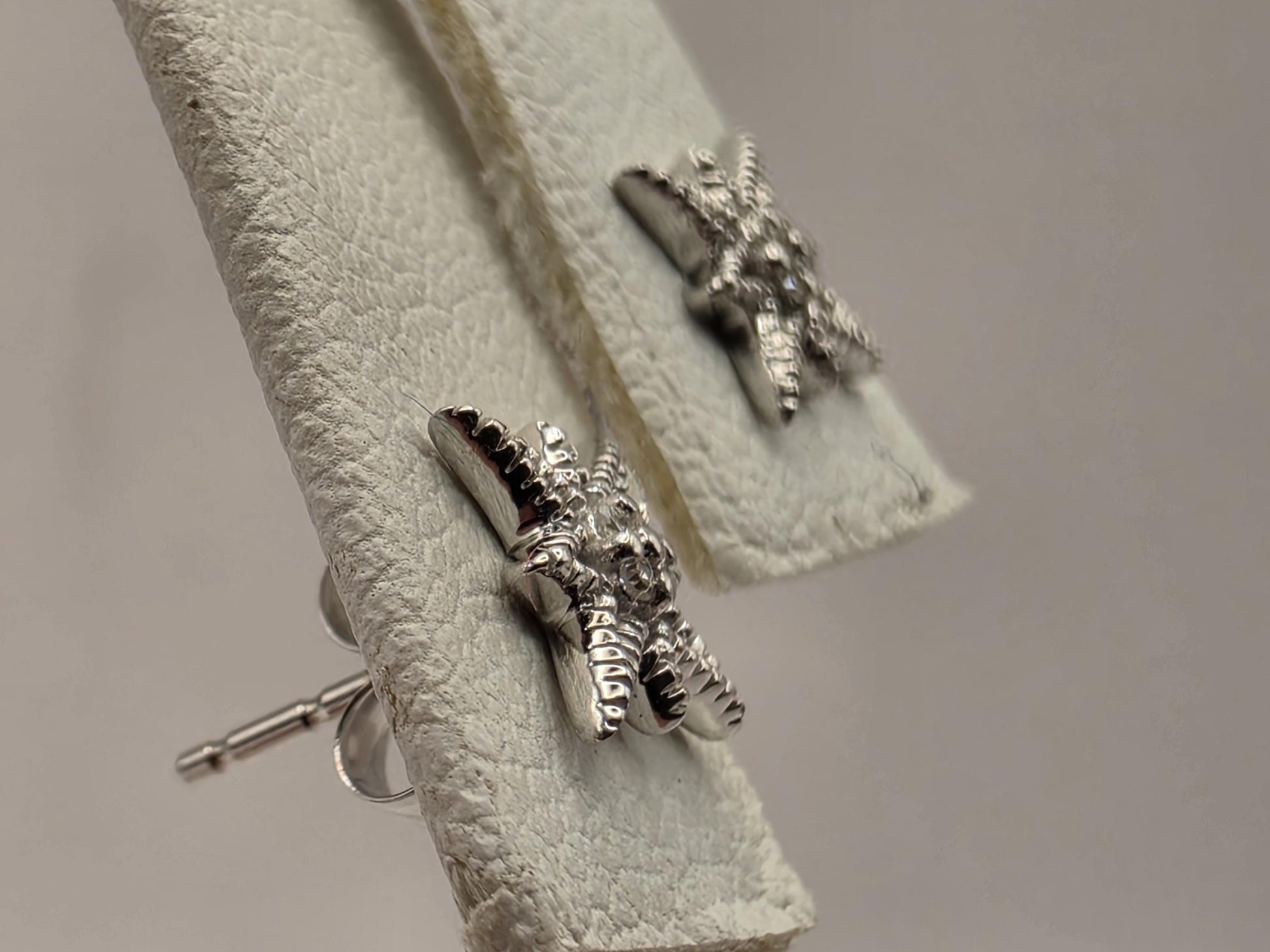 10K White Gold Diamond Star Stud Earrings | Celestial Pave Star Studs | Natural Diamond Star Studs | Dainty Star Gift