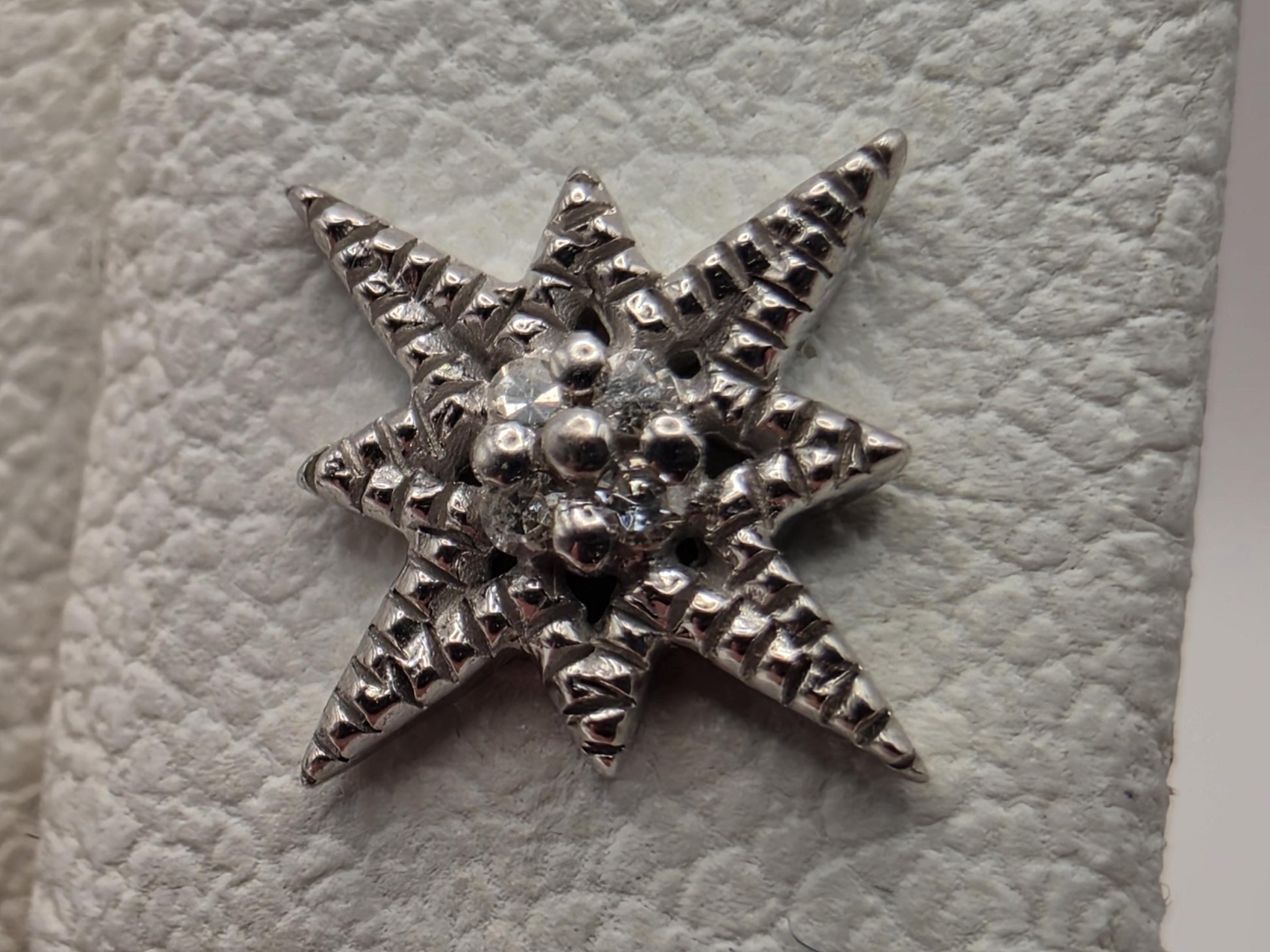 10K White Gold Diamond Star Stud Earrings | Celestial Pave Star Studs | Natural Diamond Star Studs | Dainty Star Gift
