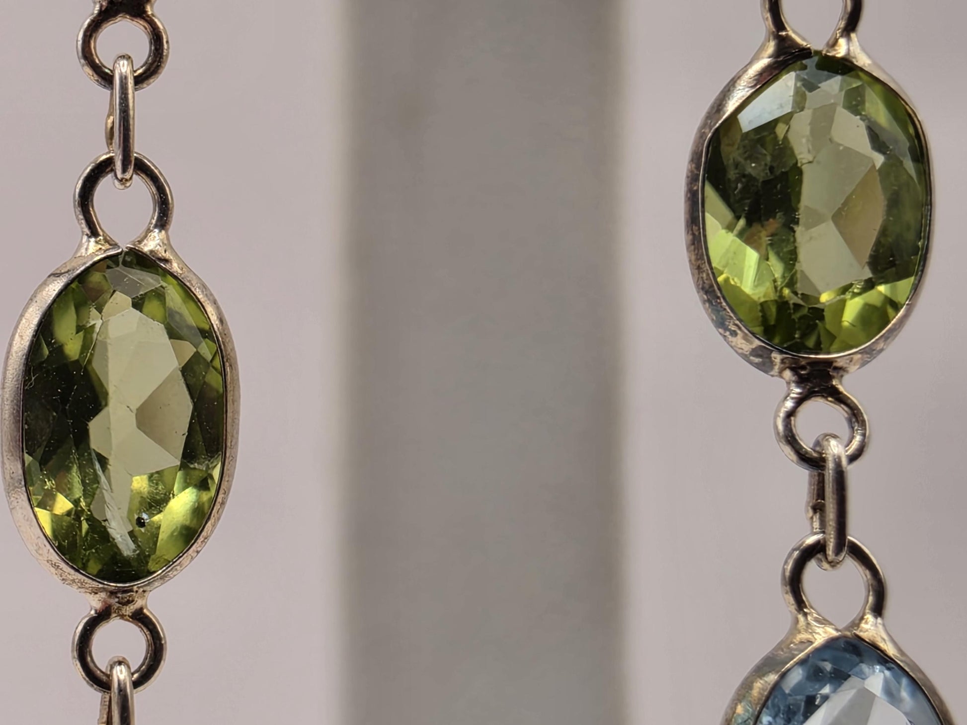 14K Gold Multi Gemstone Drop Earrings | Amethyst Garnet Citrine Peridot Blue Topaz | Bezel Dangle Earrings | Gift for Her