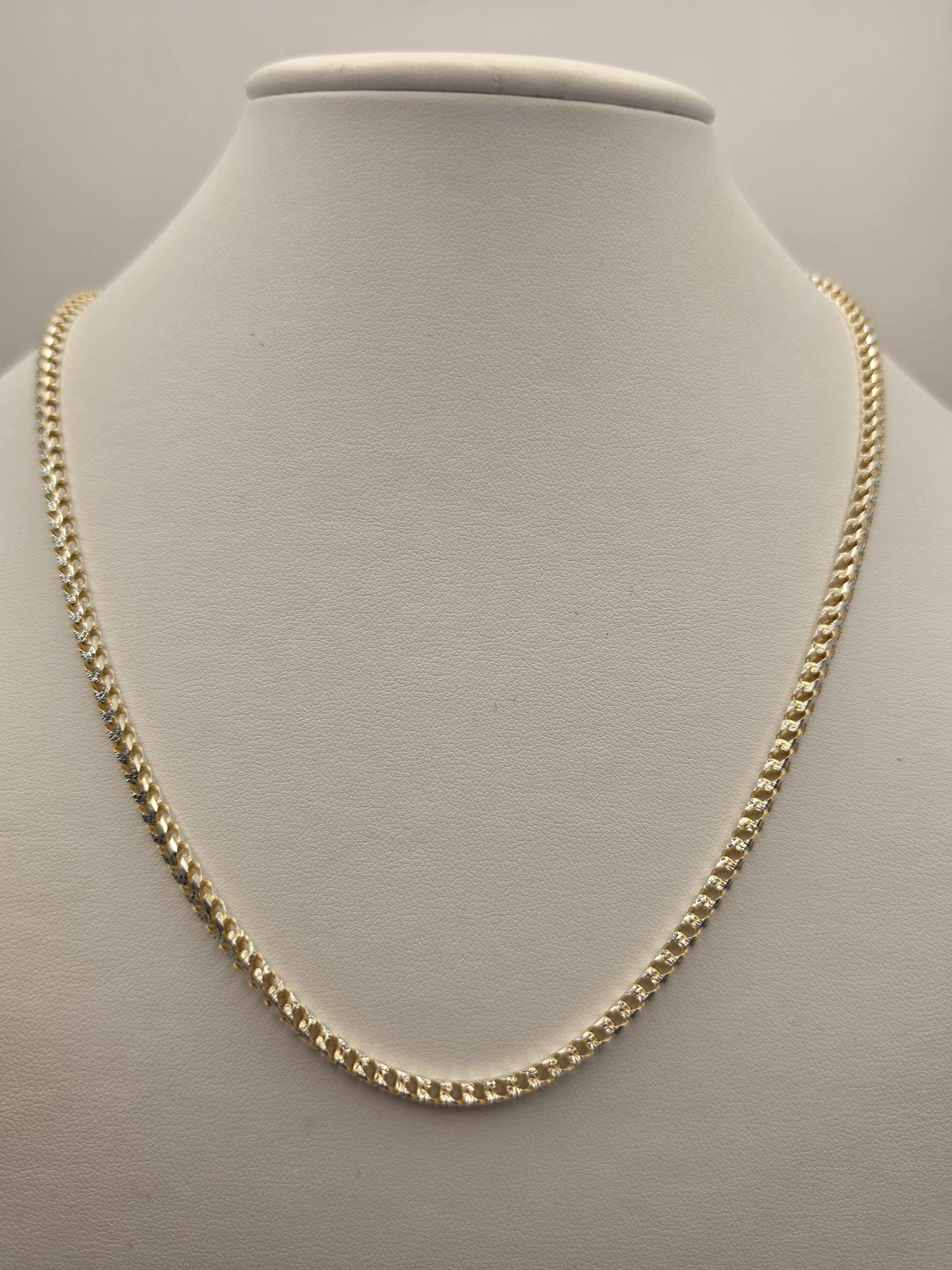 Gold Plated Cuban Link Chain Necklace | 925 Sterling Silver | 20 Inch | 3.13mm | Mens Miami Cuban Curb Chain