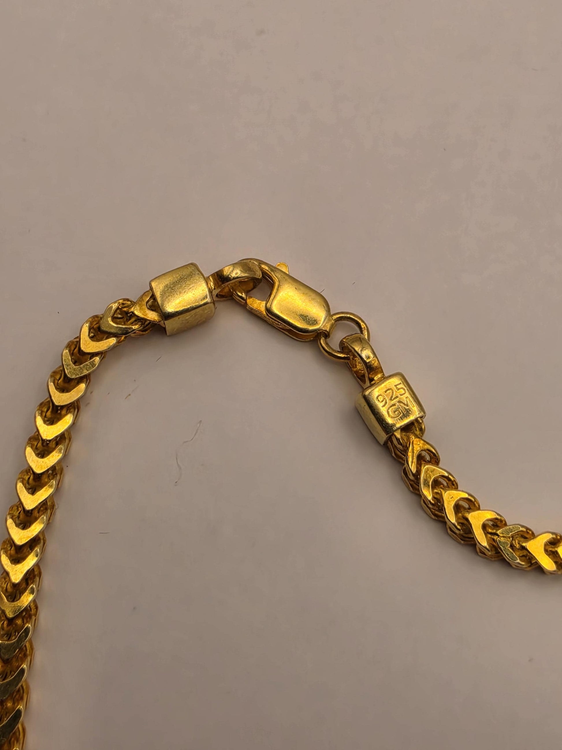 Gold Plated Franco Chain Necklace | 925 Sterling Silver | 20 Inch | 2.55mm | Thin Franco Link Chain | Layering Necklace