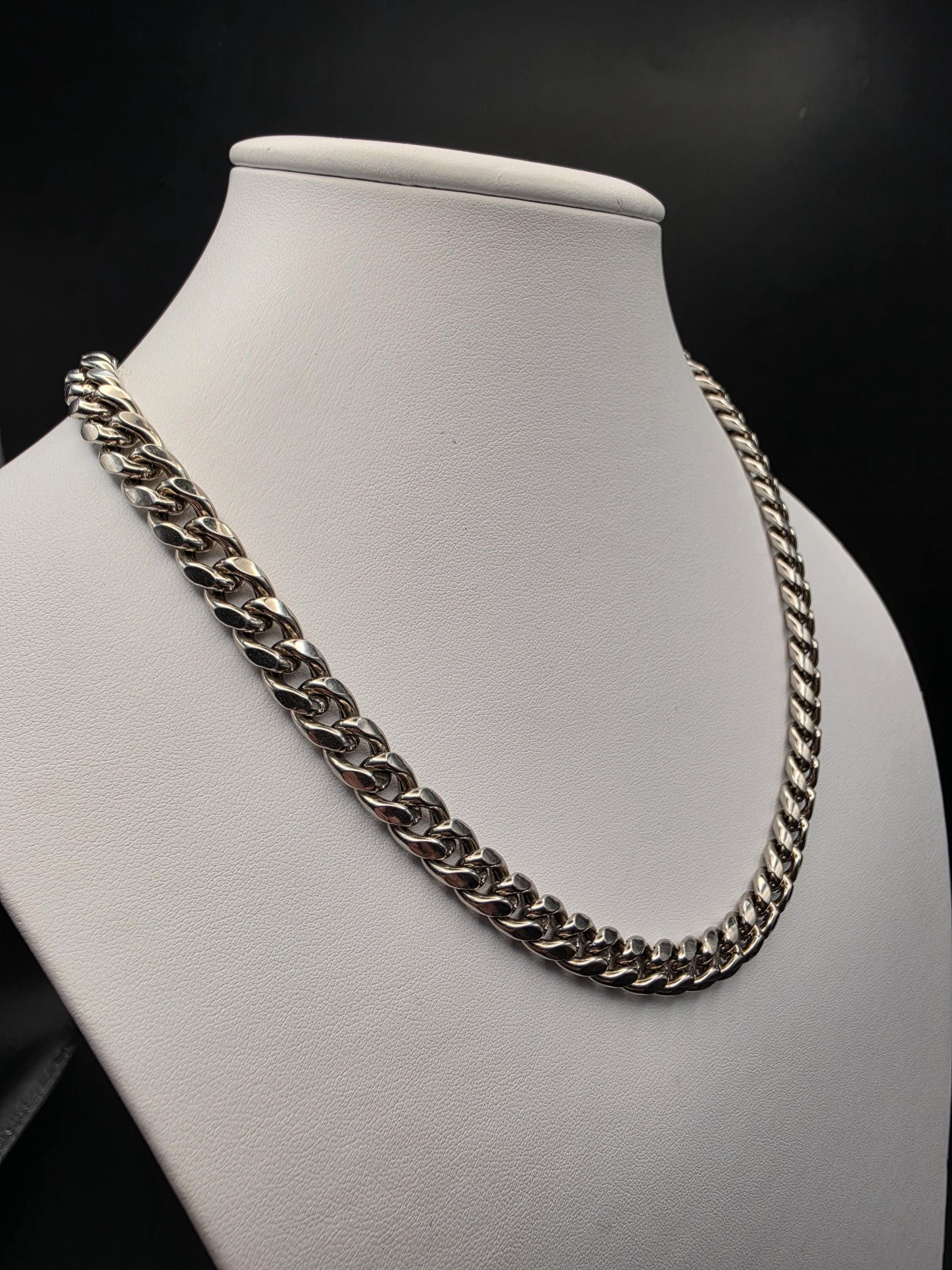 925 Sterling Silver Miami Cuban Link Chain Necklace 20 Inch 8.86mm Mens Womens Hip Hop Curb Chain Heavy Statement Gift for Him Boyfriend Dad