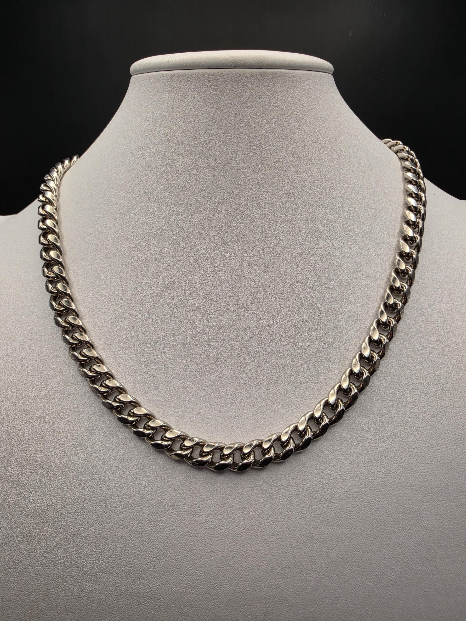 925 Sterling Silver Miami Cuban Link Chain Necklace 20 Inch 8.86mm Mens Womens Hip Hop Curb Chain Heavy Statement Gift for Him Boyfriend Dad