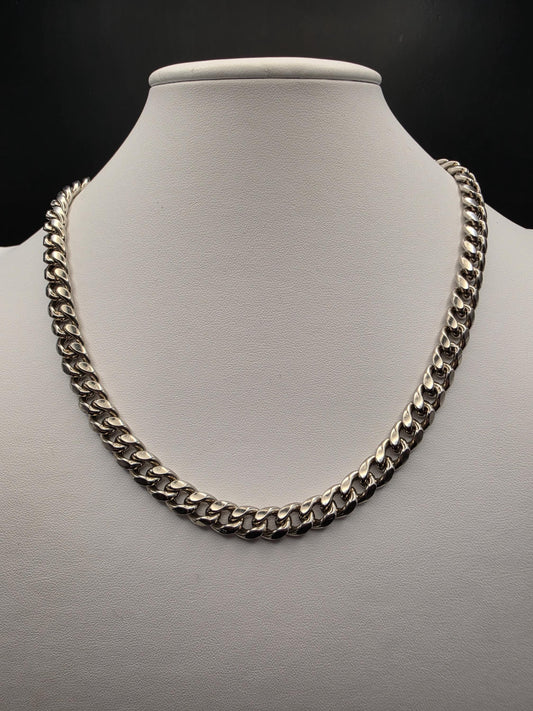 925 Sterling Silver Miami Cuban Link Chain Necklace 20 Inch 8.86mm Mens Womens Hip Hop Curb Chain Heavy Statement Gift for Him Boyfriend Dad