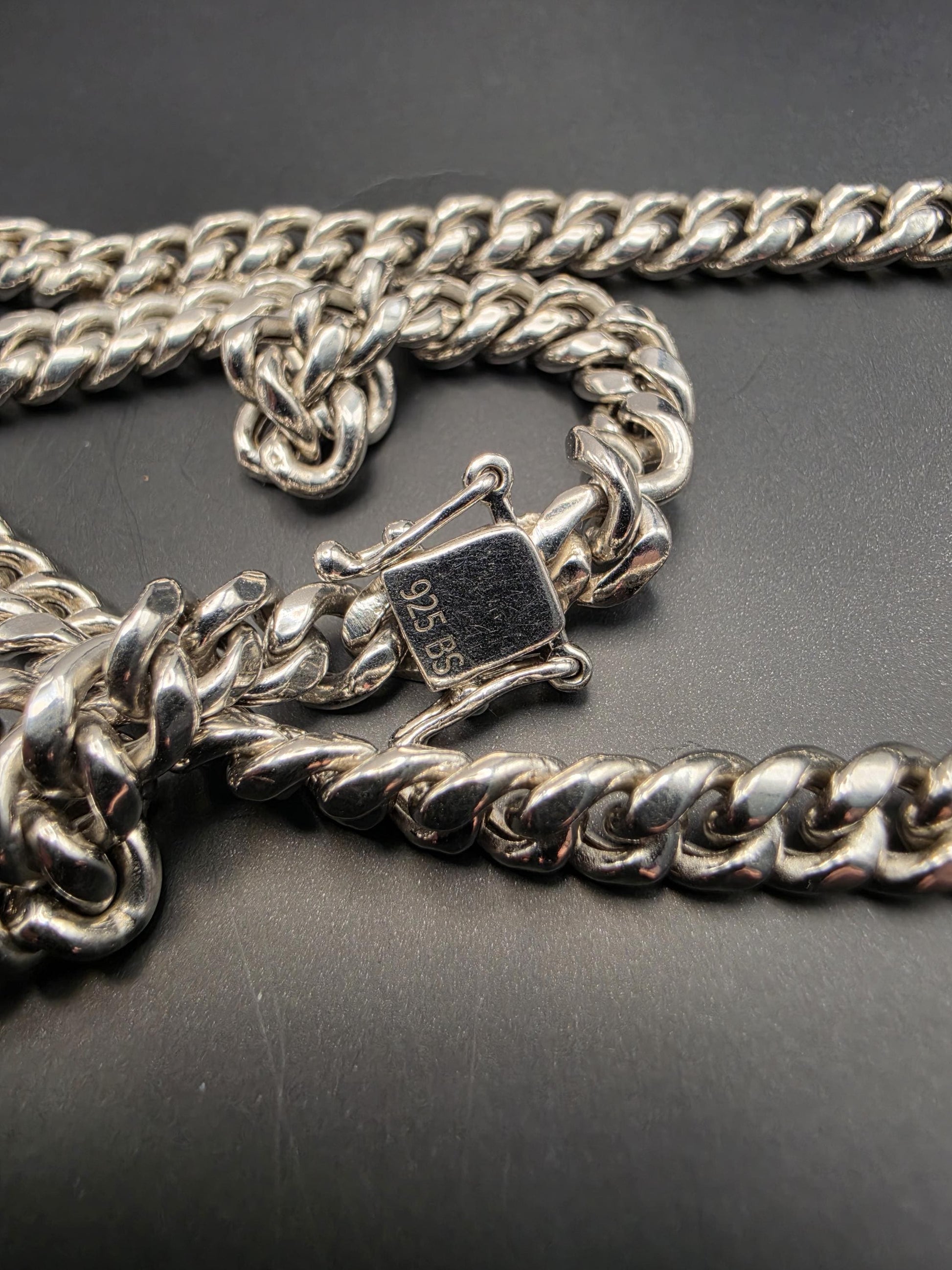 925 Sterling Silver Miami Cuban Link Chain Necklace 20 Inch 6.62mm Mens Womens Hip Hop Curb Chain Statement Layering Gift for Him Boyfriend