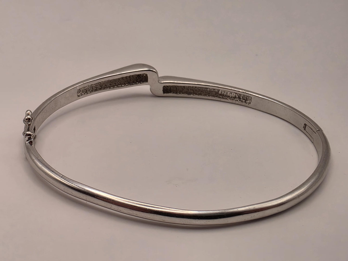 925 Sterling Silver Diamond Bangle Bracelet Hinged Oval Genuine Diamond Accent Womens Fine Jewelry Stackable Statement Gift for Her