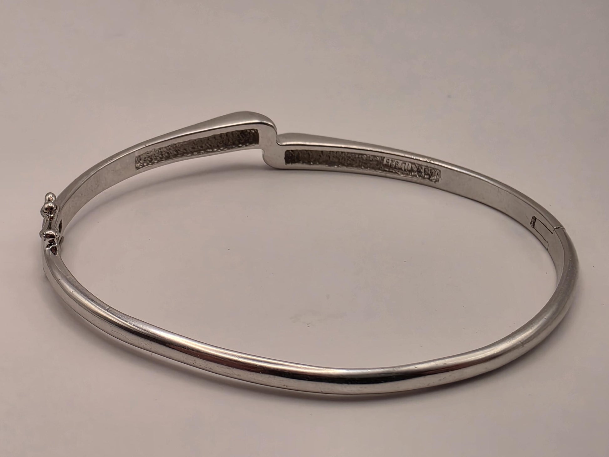 925 Sterling Silver Diamond Bangle Bracelet Hinged Oval Genuine Diamond Accent Womens Fine Jewelry Stackable Statement Gift for Her