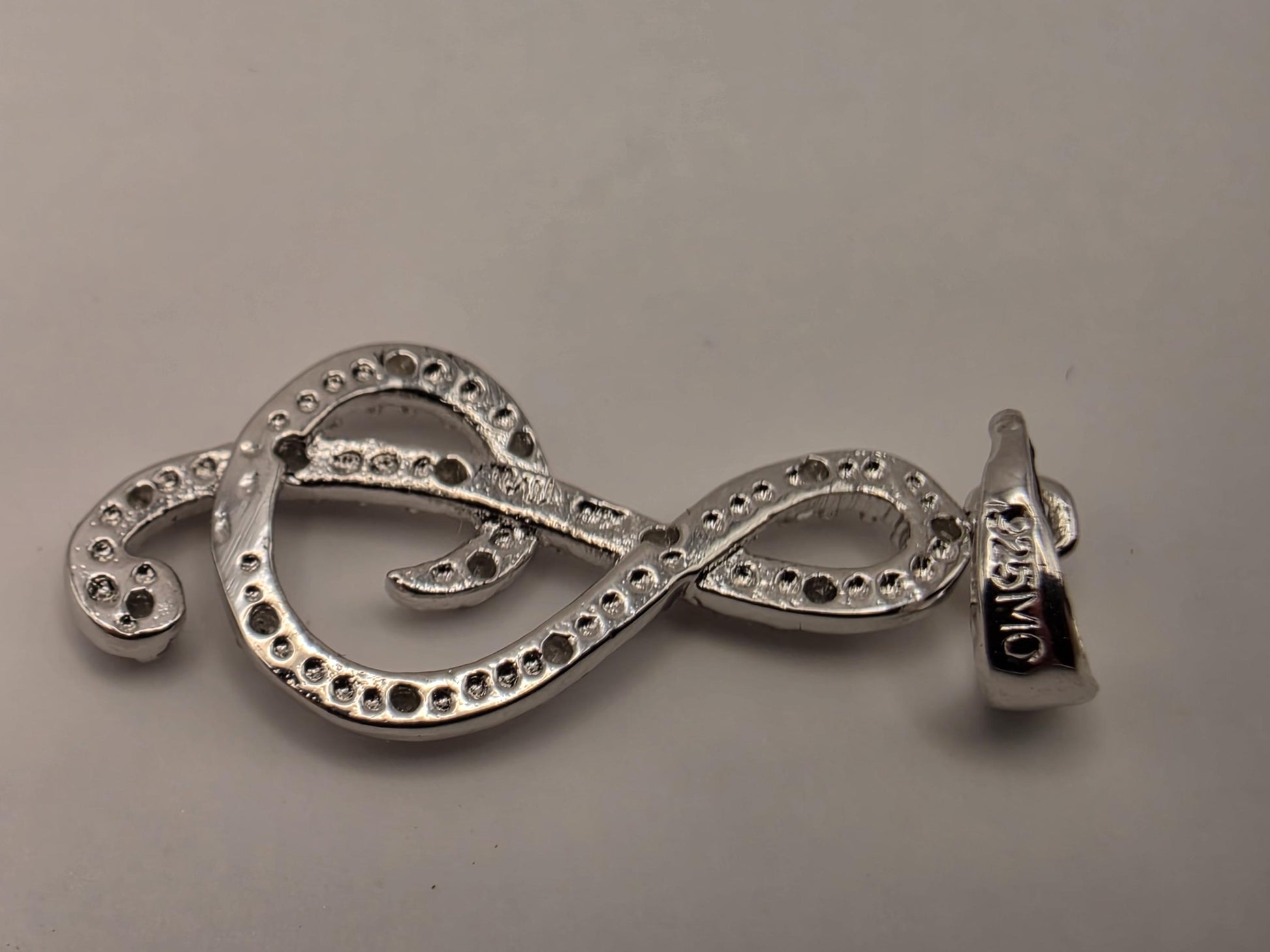925 Sterling Silver Treble Clef Pendant Music Note Pave CZ Musician Gift Musical Charm Womens Jewelry Gift for Her Music Lover