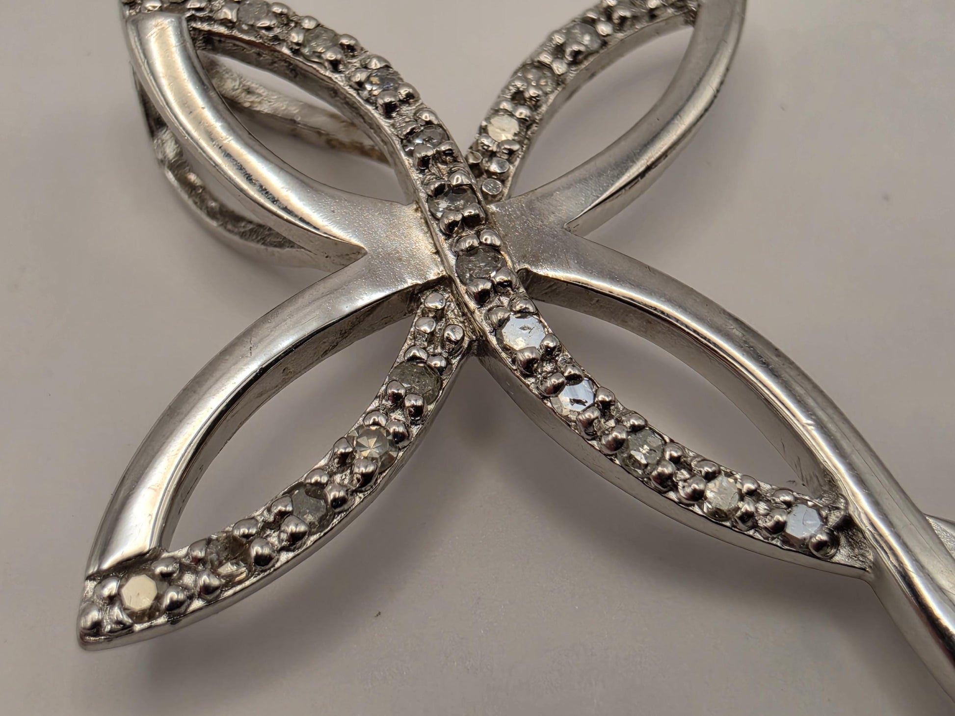 925 Sterling Silver Diamond Infinity Cross Pendant Genuine Diamond Twist Pave Womens Faith Jewelry Gift Religious Christian Cross Necklace