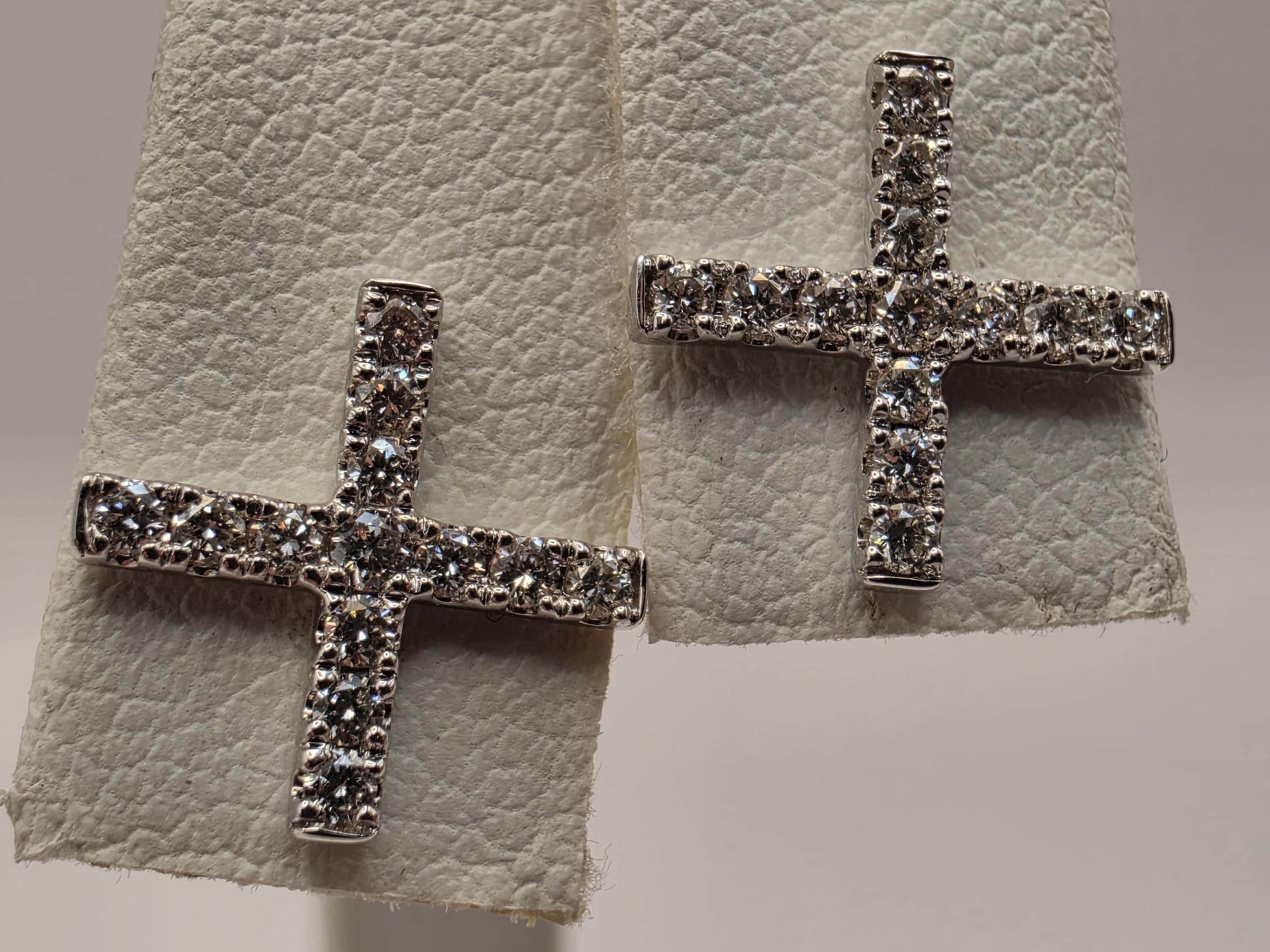 14K White Gold Diamond X Stud Earrings 0.33 CTW Natural Diamond Kiss Cross Studs Pave Fine Jewelry Gift for Her Love Sparkle