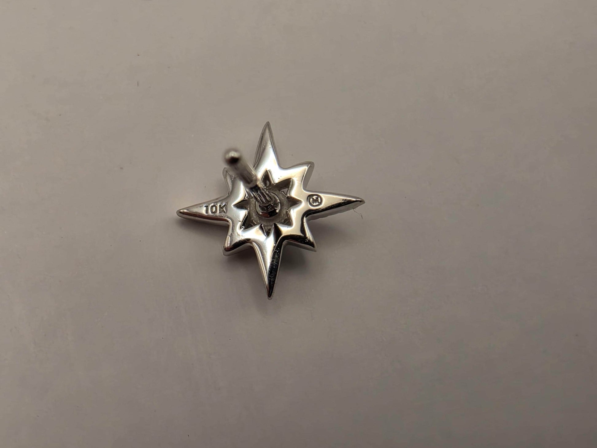 10K White Gold Diamond Star Stud Earrings | Celestial Pave Star Studs | Natural Diamond Star Studs | Dainty Star Gift