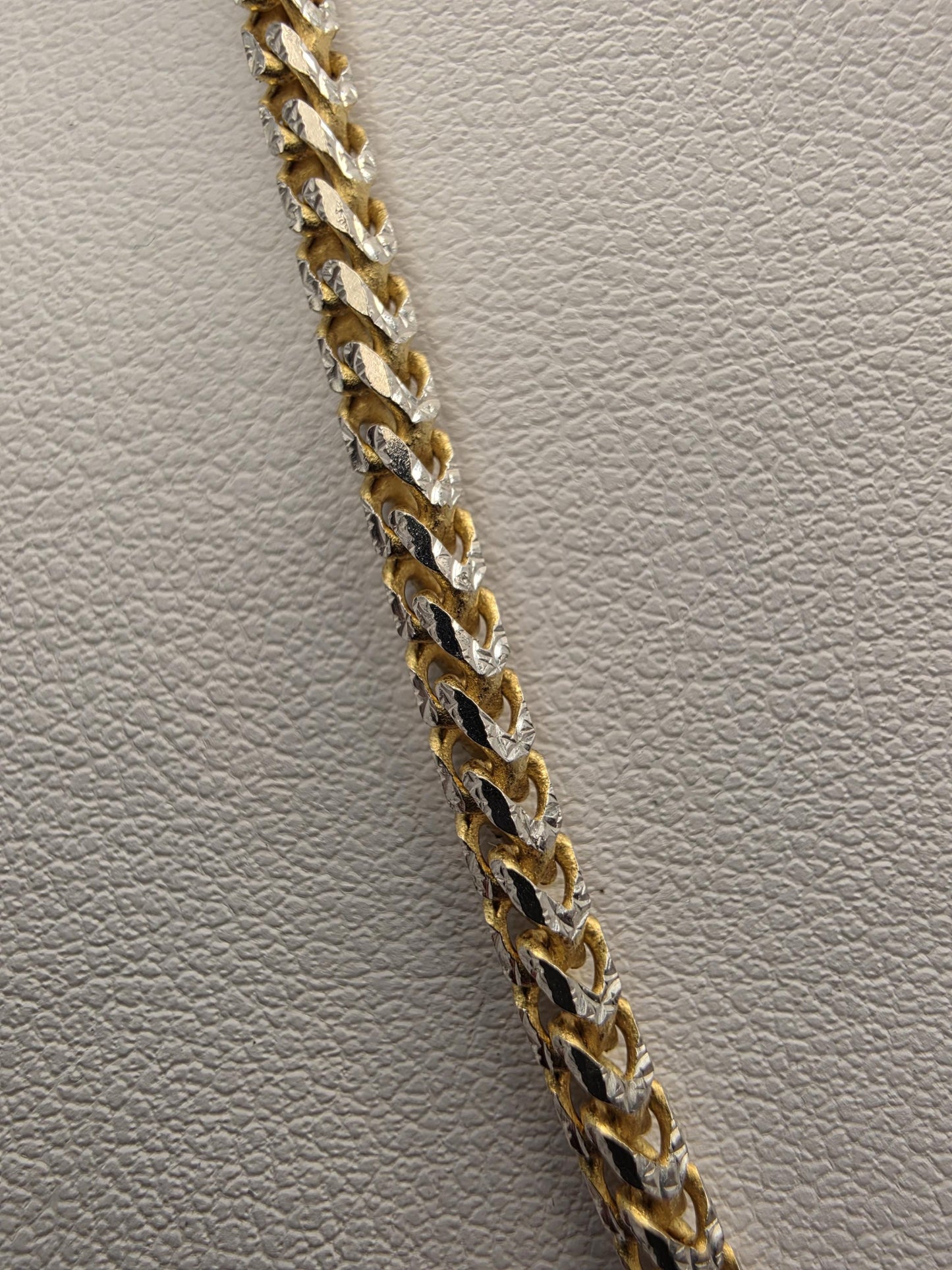Gold Plated Franco Chain Necklace | 925 Sterling Silver | 20 Inch | 2.5mm | Thin Mens Franco Chain | Layering Necklace