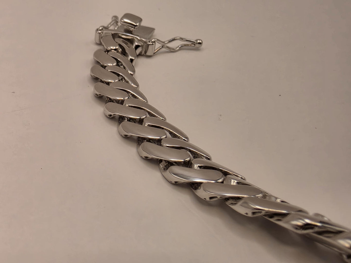 Solid 925 Sterling Silver Miami Cuban Link Bracelet 8.5mm Mens Heavy Curb Chain 8 Inch 19 Grams Polished Box Clasp Gift for Him Boyfriend
