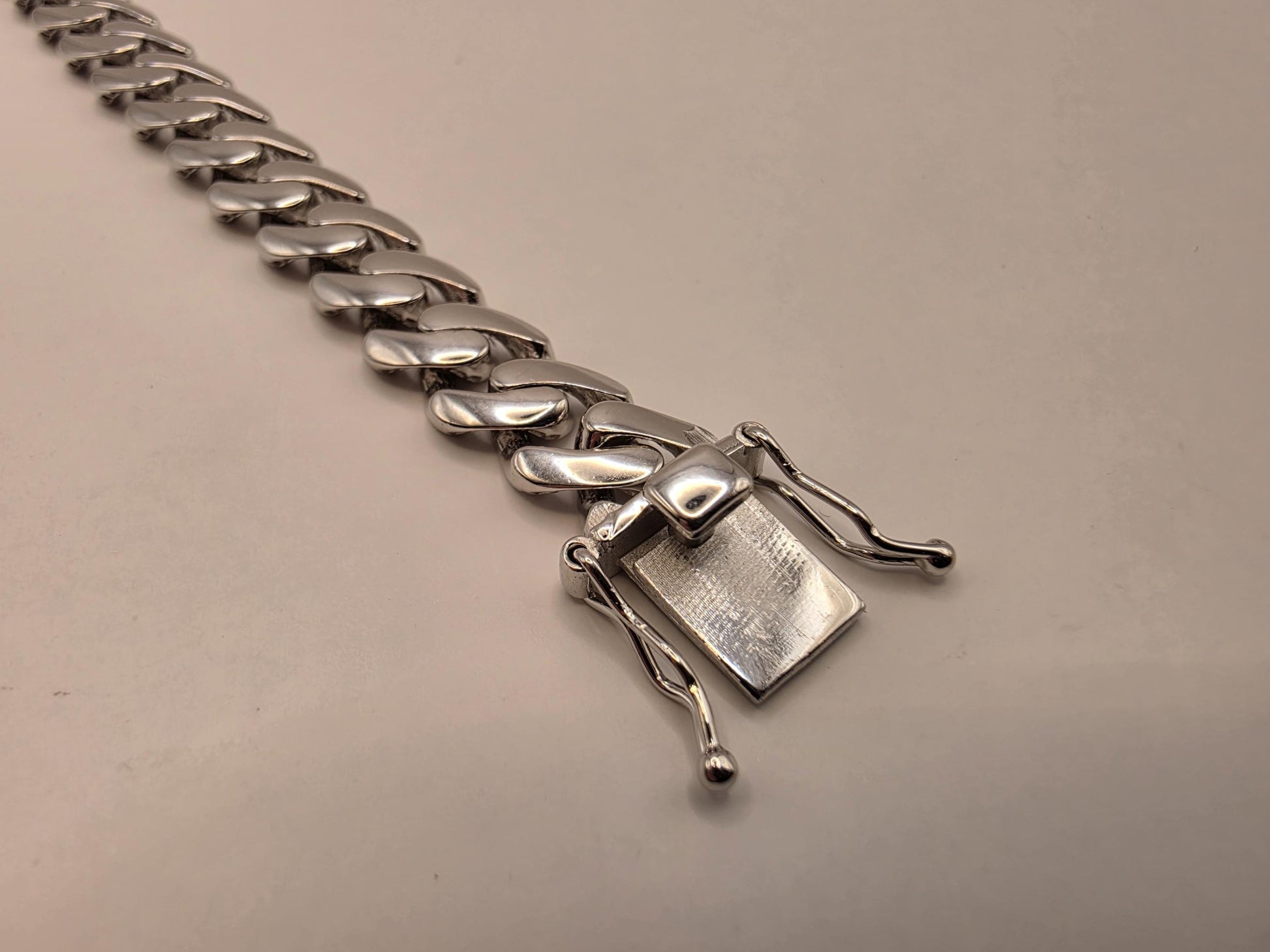 Solid 925 Sterling Silver Miami Cuban Link Bracelet 8.5mm Mens Heavy Curb Chain 8 Inch 19 Grams Polished Box Clasp Gift for Him Boyfriend