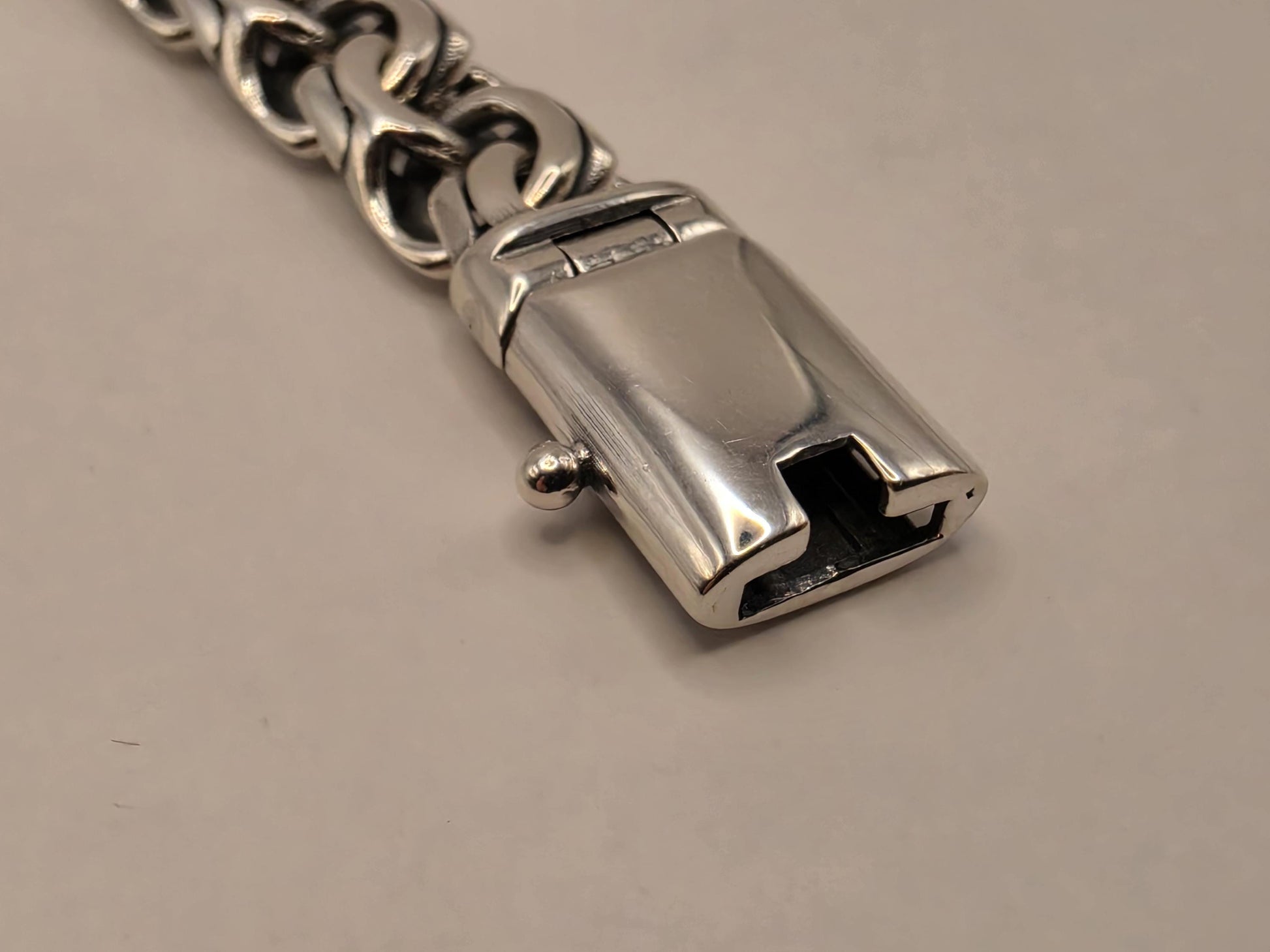 Solid 925 Sterling Silver Garibaldi Double Curb Bracelet 9mm Mens Extra Heavy Link 8 Inch 28.5 Grams Box Clasp Statement Gift for Him Dad