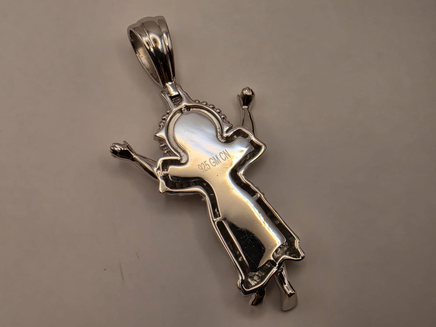 Sterling Silver Divino Niño Pendant Divine Child Jesus 3D Sculpted High Polish 1.375 Inch Religious Catholic Devotional Gift Baptism