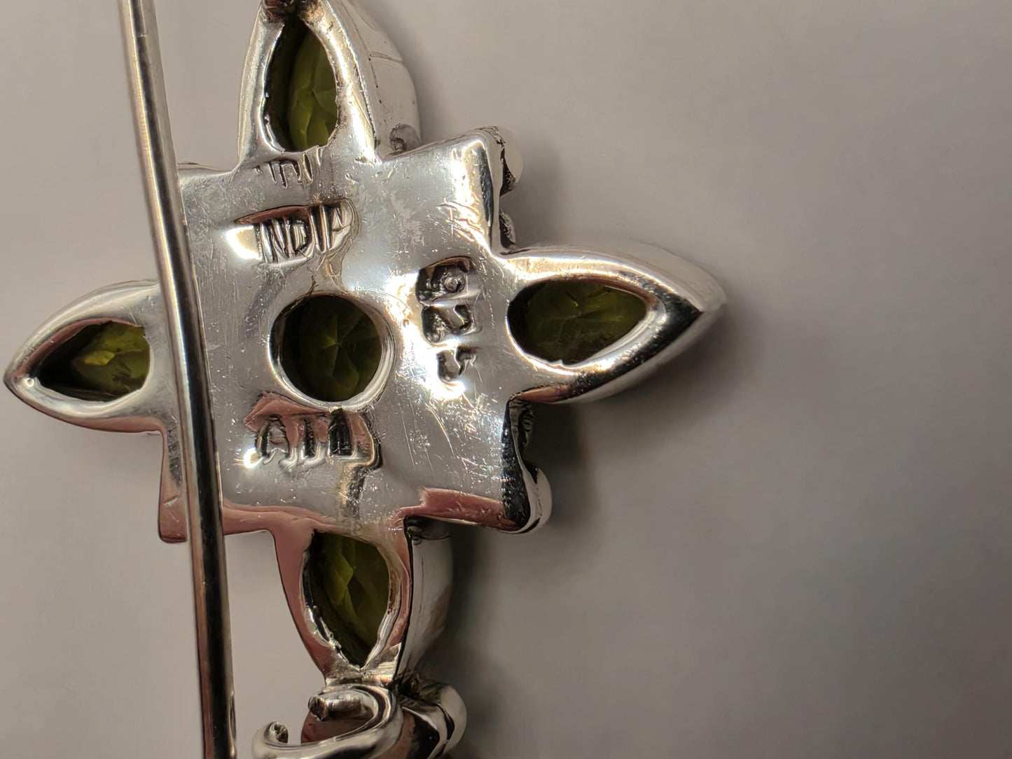 Peridot Cross Earrings Sterling Silver Multi Stone Dangle 1.25 Inch Green Gemstone Christian Faith August Birthstone Gift