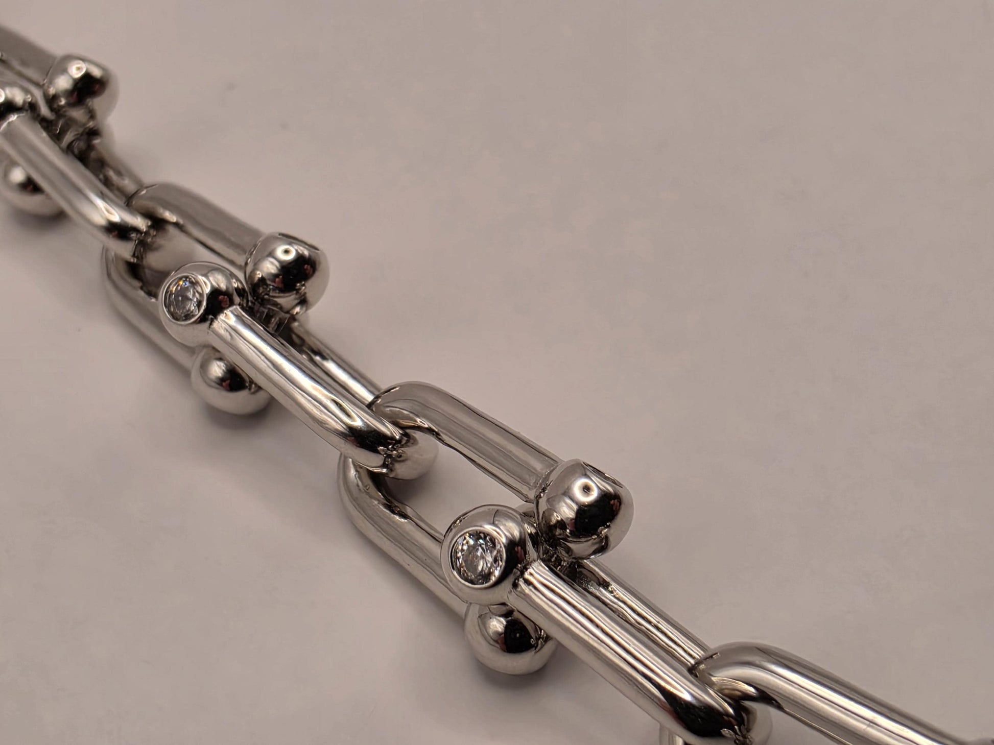 Sterling Silver Ball Link Necklace 8.5mm 18 Inch 54.4 Grams Chunky Paperclip Hardware Unisex Statement Chain