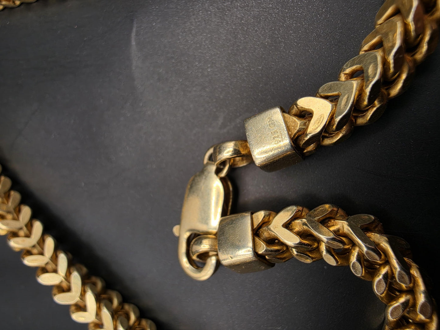 Gold Plated 925 Sterling Silver Franco Link Chain Necklace 26 Inch 5mm Mens Box Wheat Chain Heavy Statement Layering Gift for Him Boyfriend