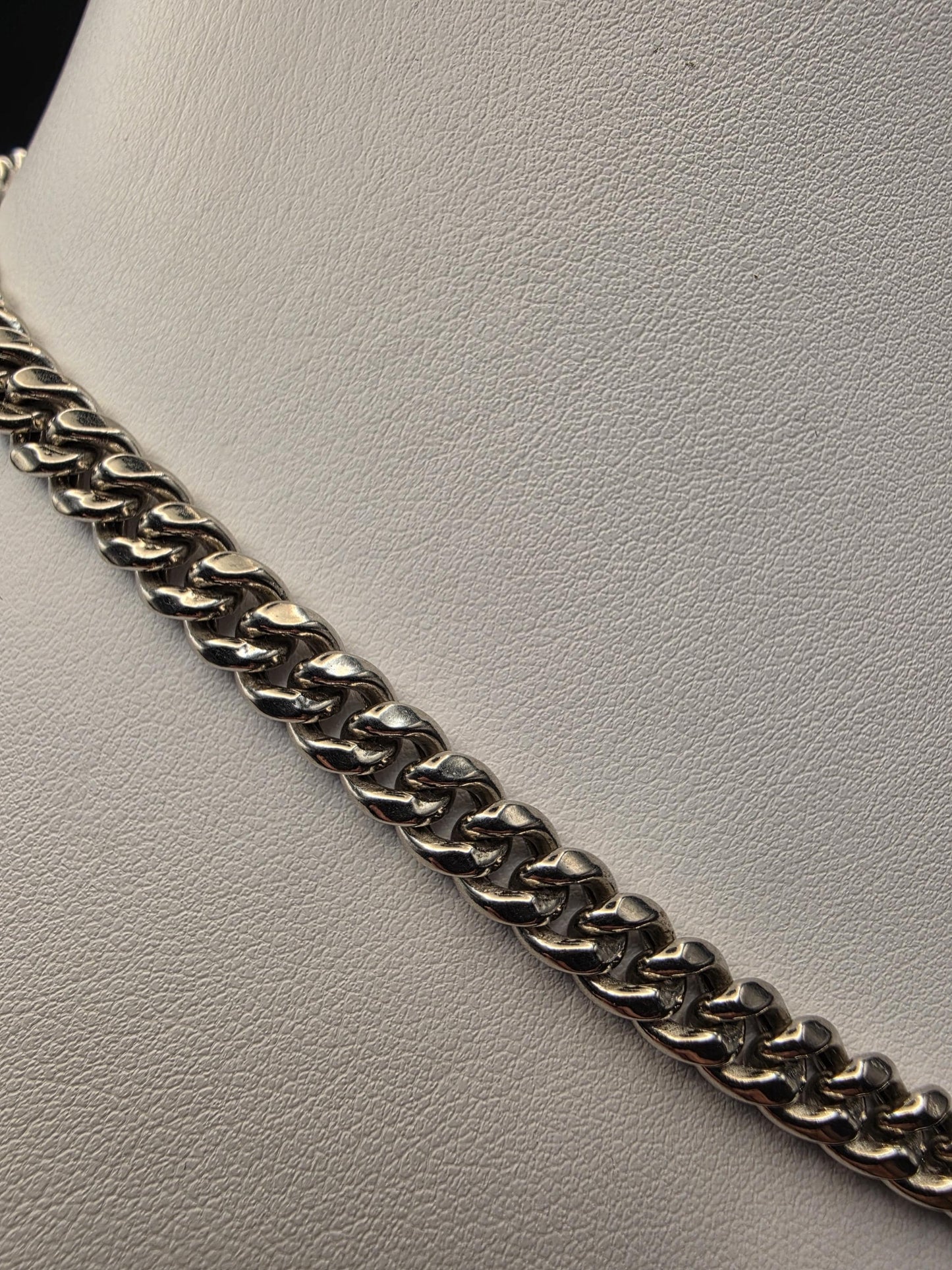 925 Sterling Silver Miami Cuban Link Chain Necklace 20 Inch 6.62mm Mens Womens Hip Hop Curb Chain Statement Layering Gift for Him Boyfriend