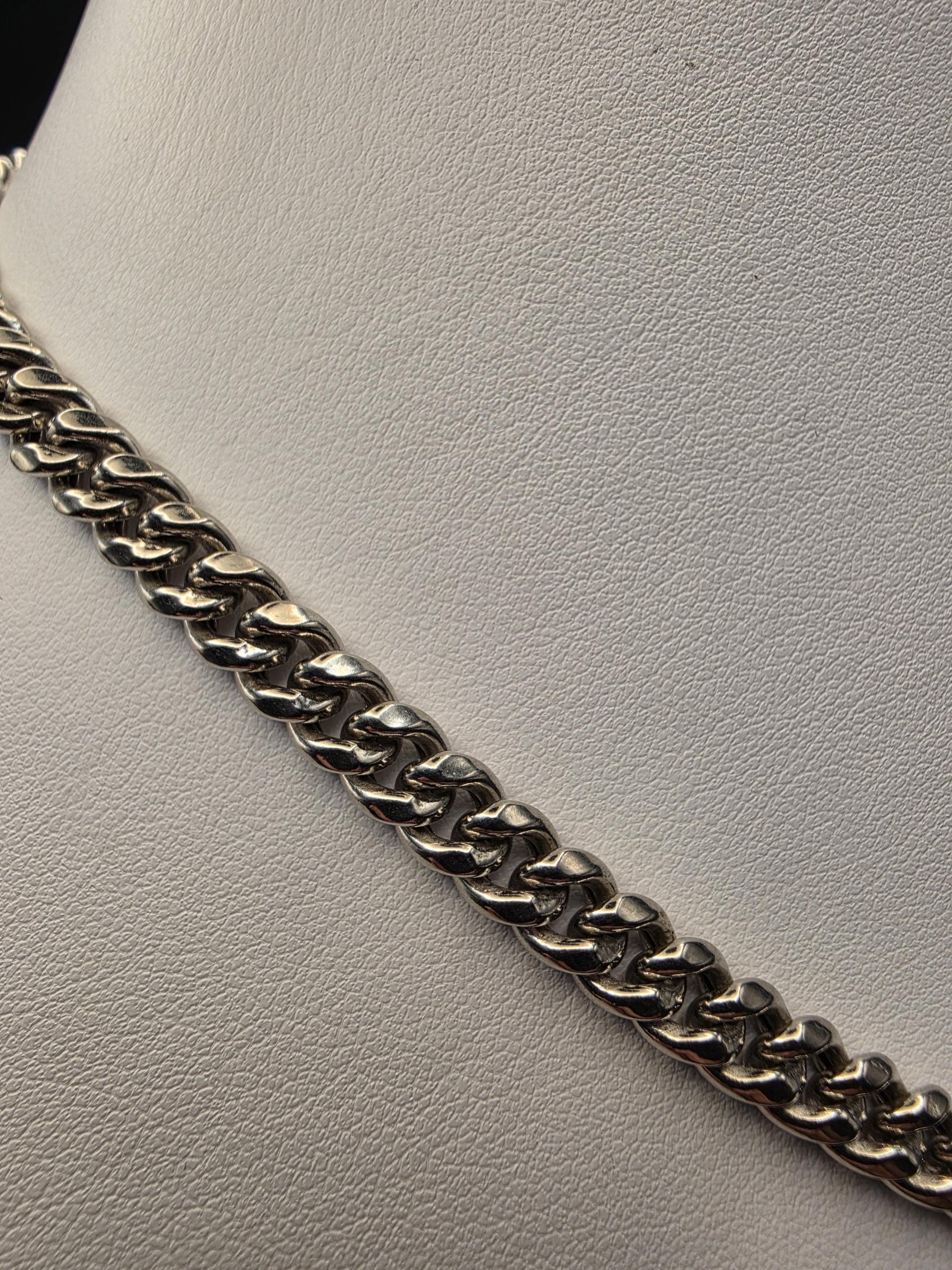 925 Sterling Silver Miami Cuban Link Chain Necklace 20 Inch 6.62mm Mens Womens Hip Hop Curb Chain Statement Layering Gift for Him Boyfriend