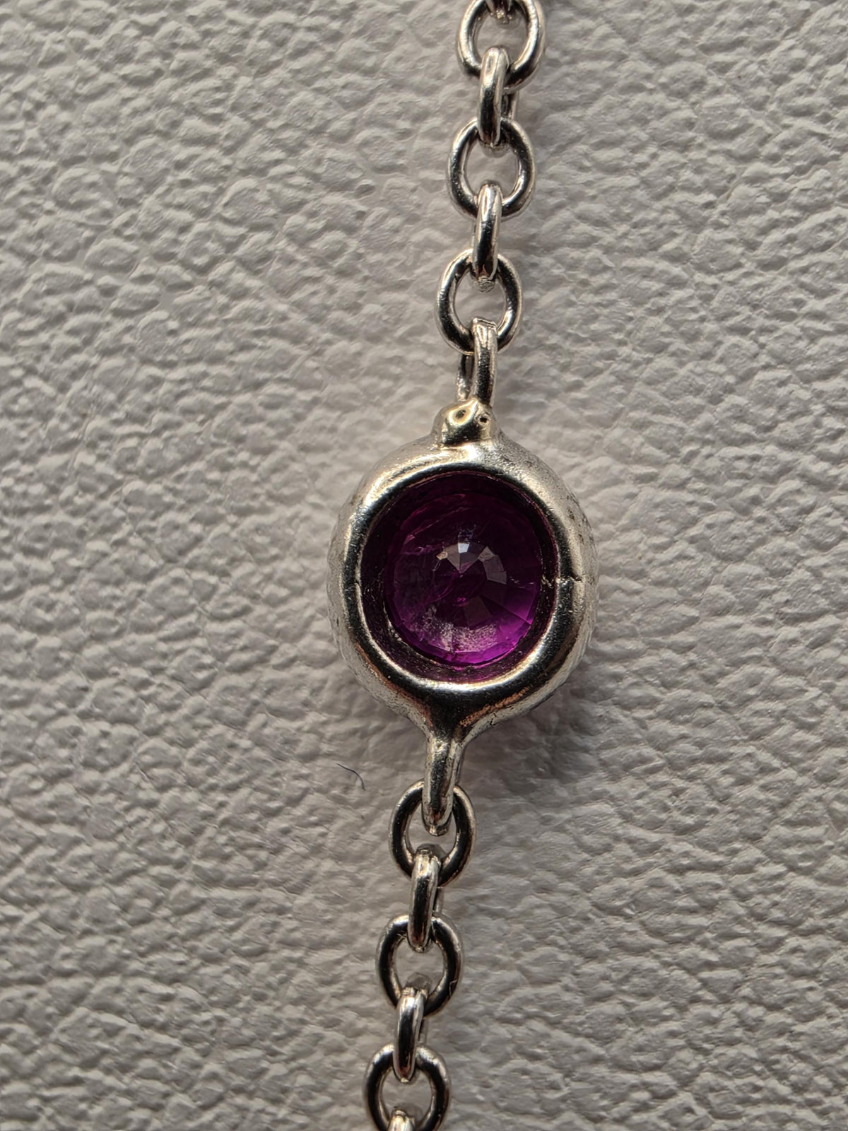 925 Sterling Silver Ruby and Diamond Station Necklace 35 Inch Genuine Ruby 0.10ct Diamond Bezel Set Long Layering Chain Womens Gift for Her