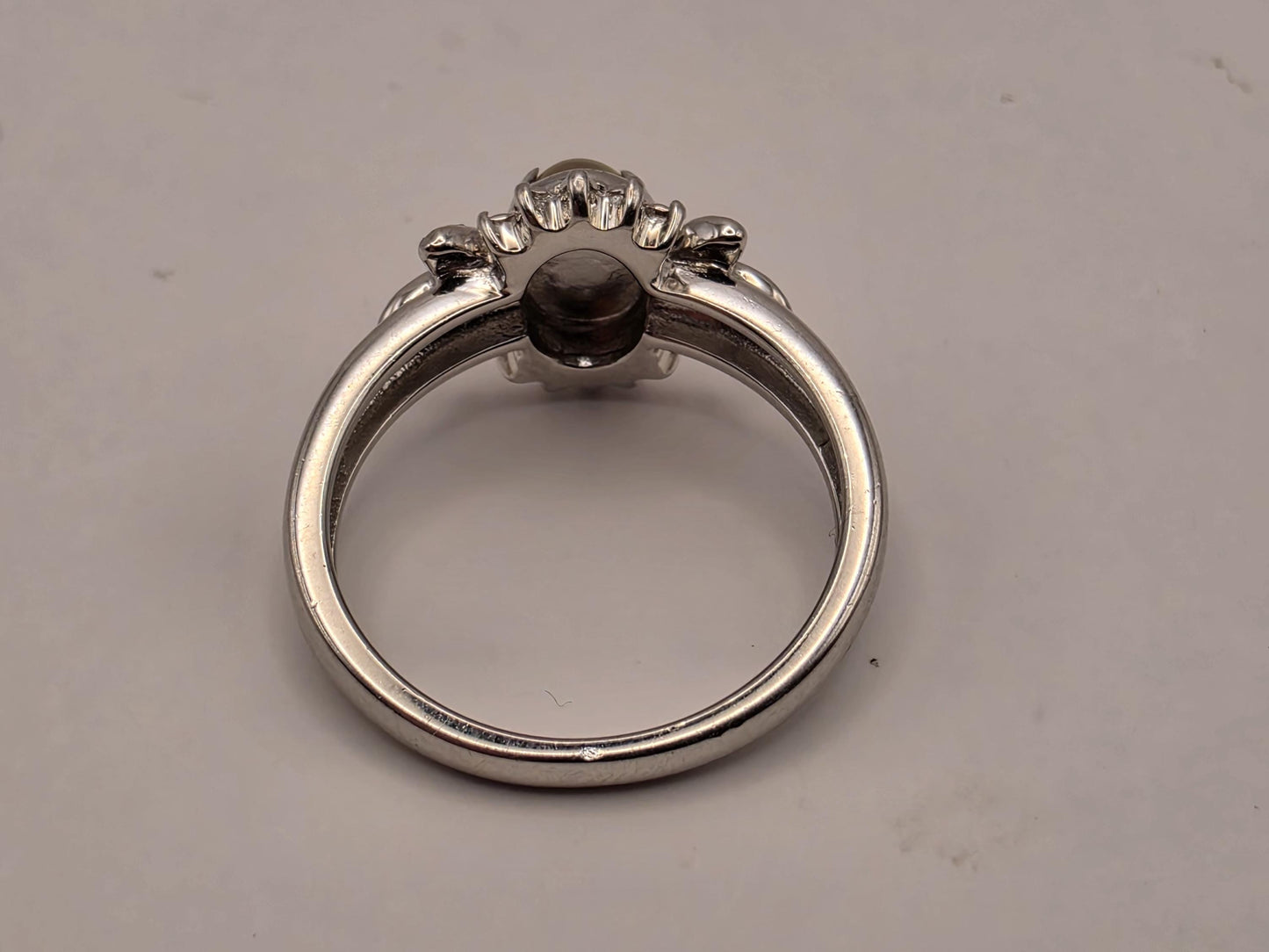 925 Sterling Silver Fire Opal Ring Genuine Diamond Accent Oval Opal Womens Cocktail Ring October Birthstone Fine Jewelry Gift for Her