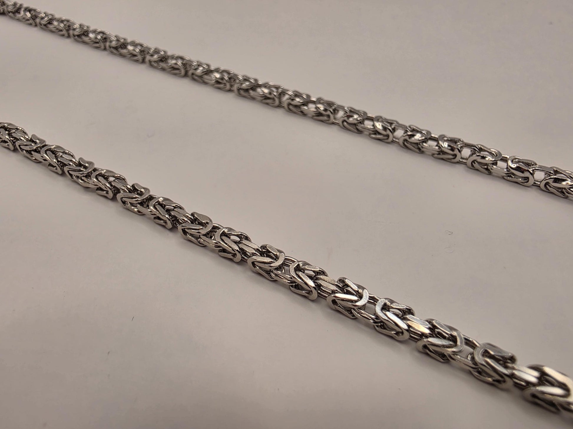 Sterling Silver Byzantine Chain Necklace 22 Inch 3mm 19 Grams Woven Unisex Men's Chain Jewelry Gift