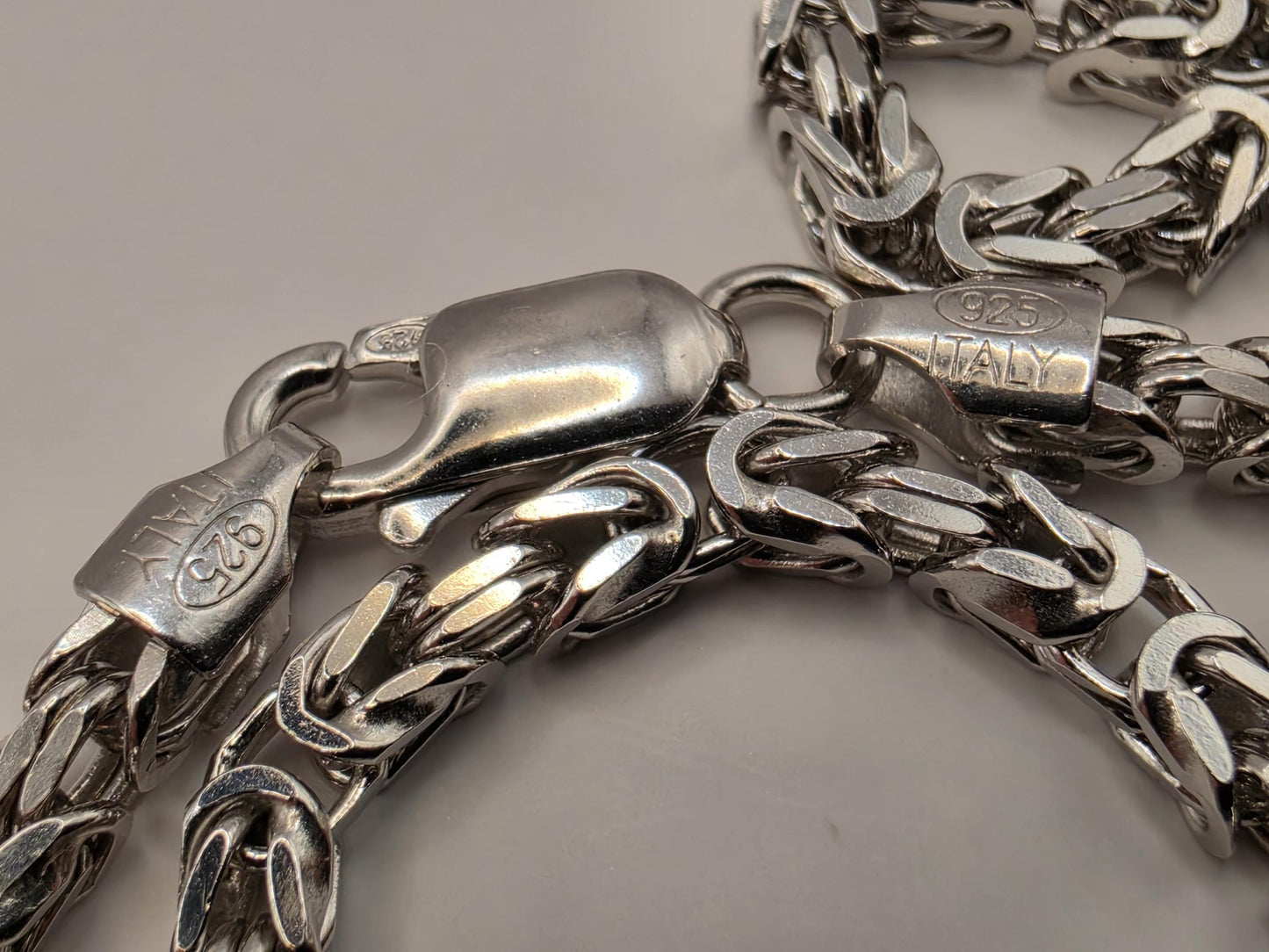 Sterling Silver Byzantine Chain Necklace 22 Inch 3mm 19 Grams Woven Unisex Men's Chain Jewelry Gift