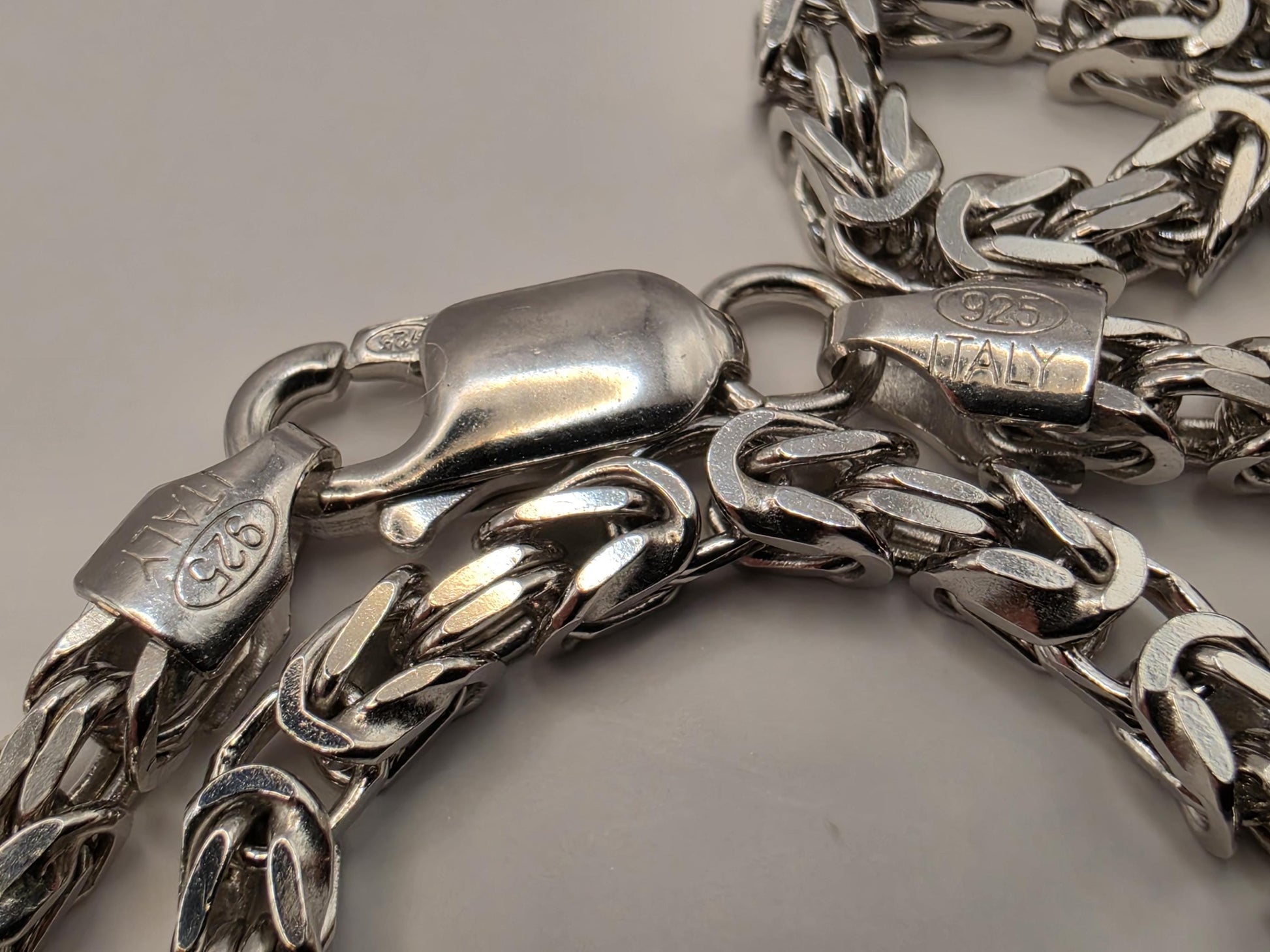 Sterling Silver Byzantine Chain Necklace 22 Inch 3mm 19 Grams Woven Unisex Men's Chain Jewelry Gift