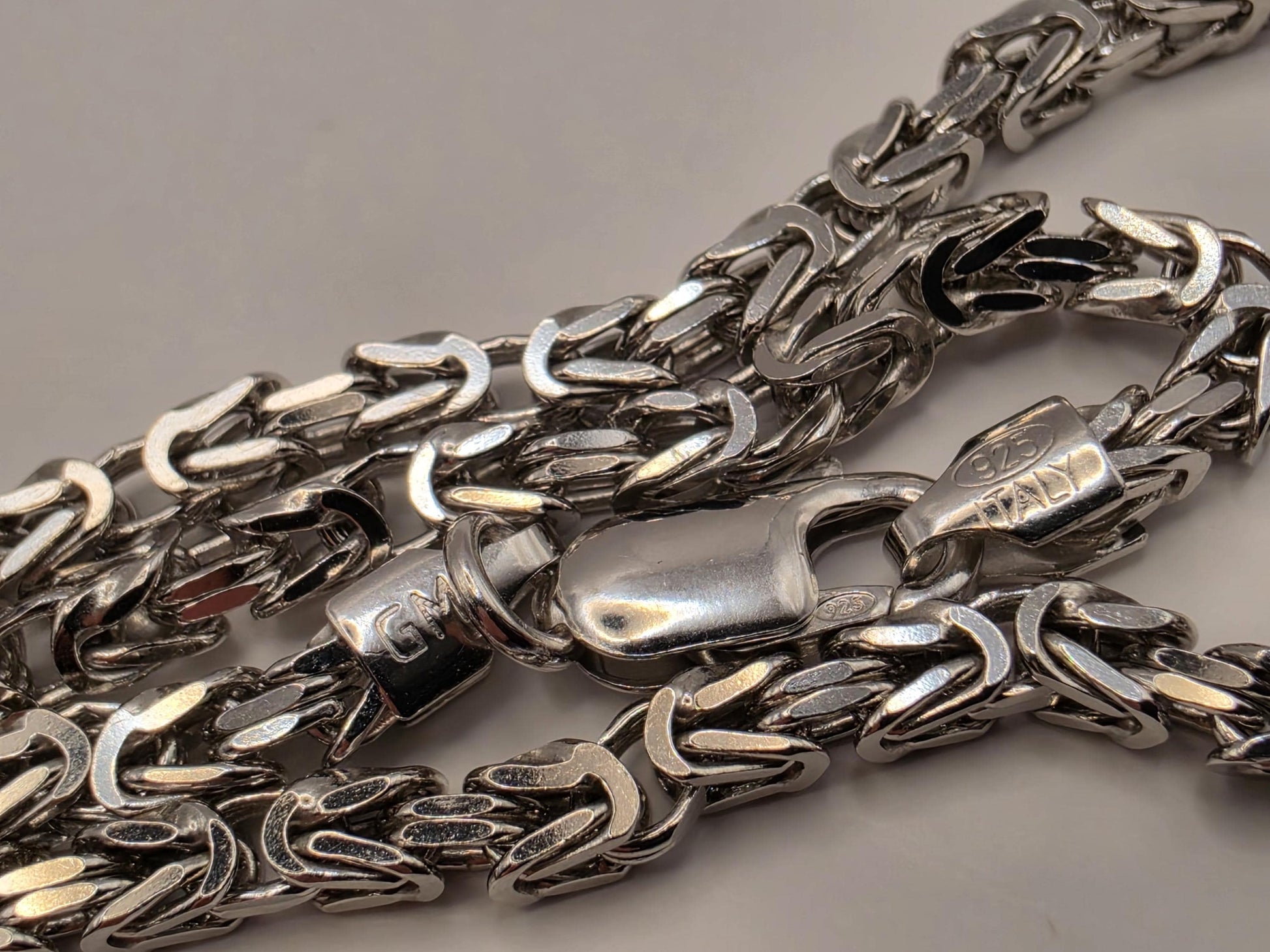 Sterling Silver Byzantine Chain Necklace 20 Inch 3mm 17.2 Grams Woven Unisex Men's Chain Jewelry Gift