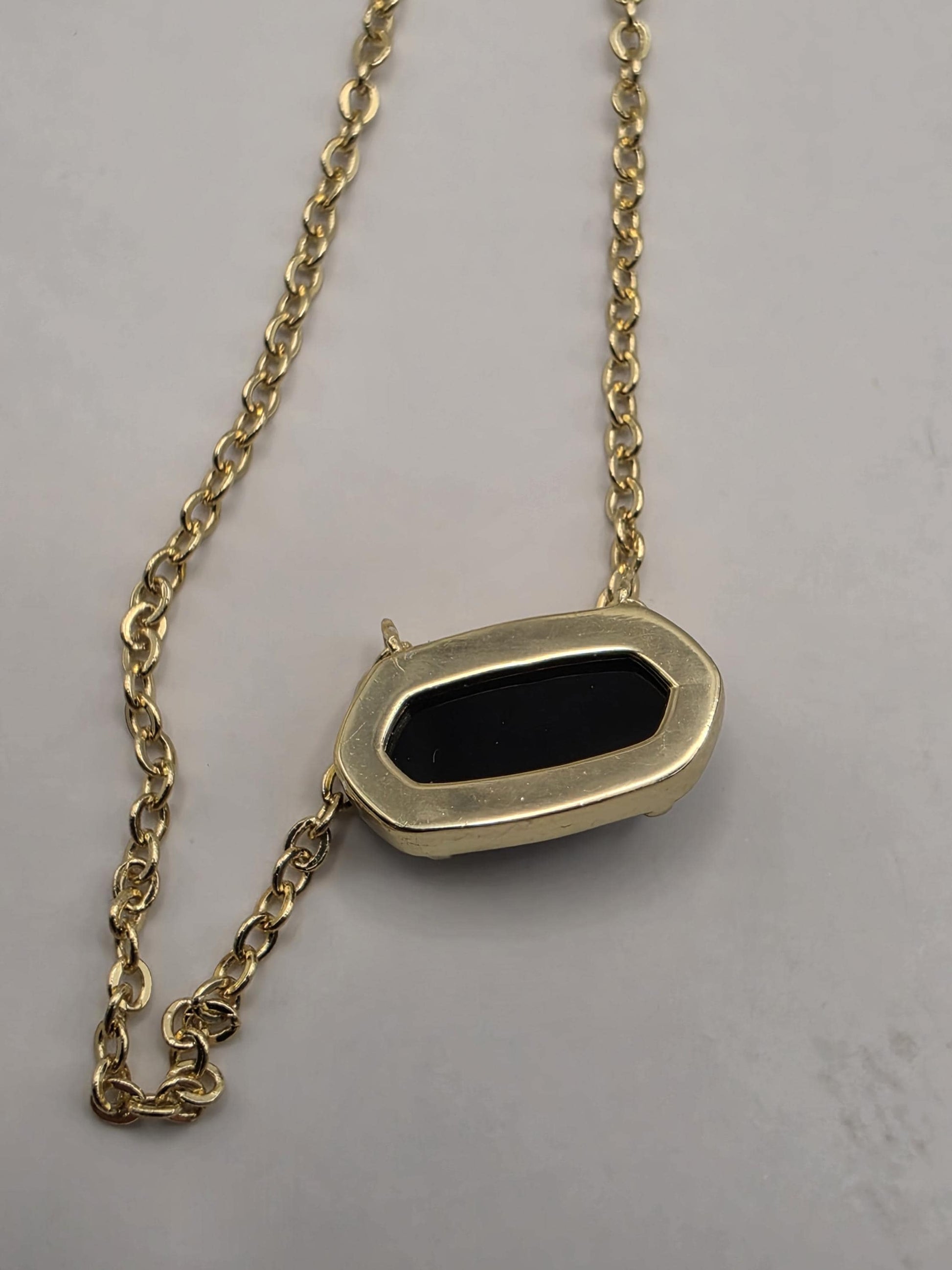Genuine Black Onyx Teardrop Necklace Gold Plated 925 Sterling Silver 18 Inch Minimal Solitaire Layering Gift for Her