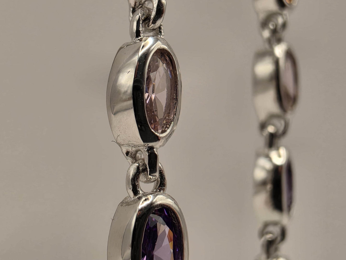 Genuine Rainbow Multigemstone Drop Earrings Solid 925 Sterling Silver 2.5 Inch Garnet Citrine Topaz Amethyst Peridot Gift