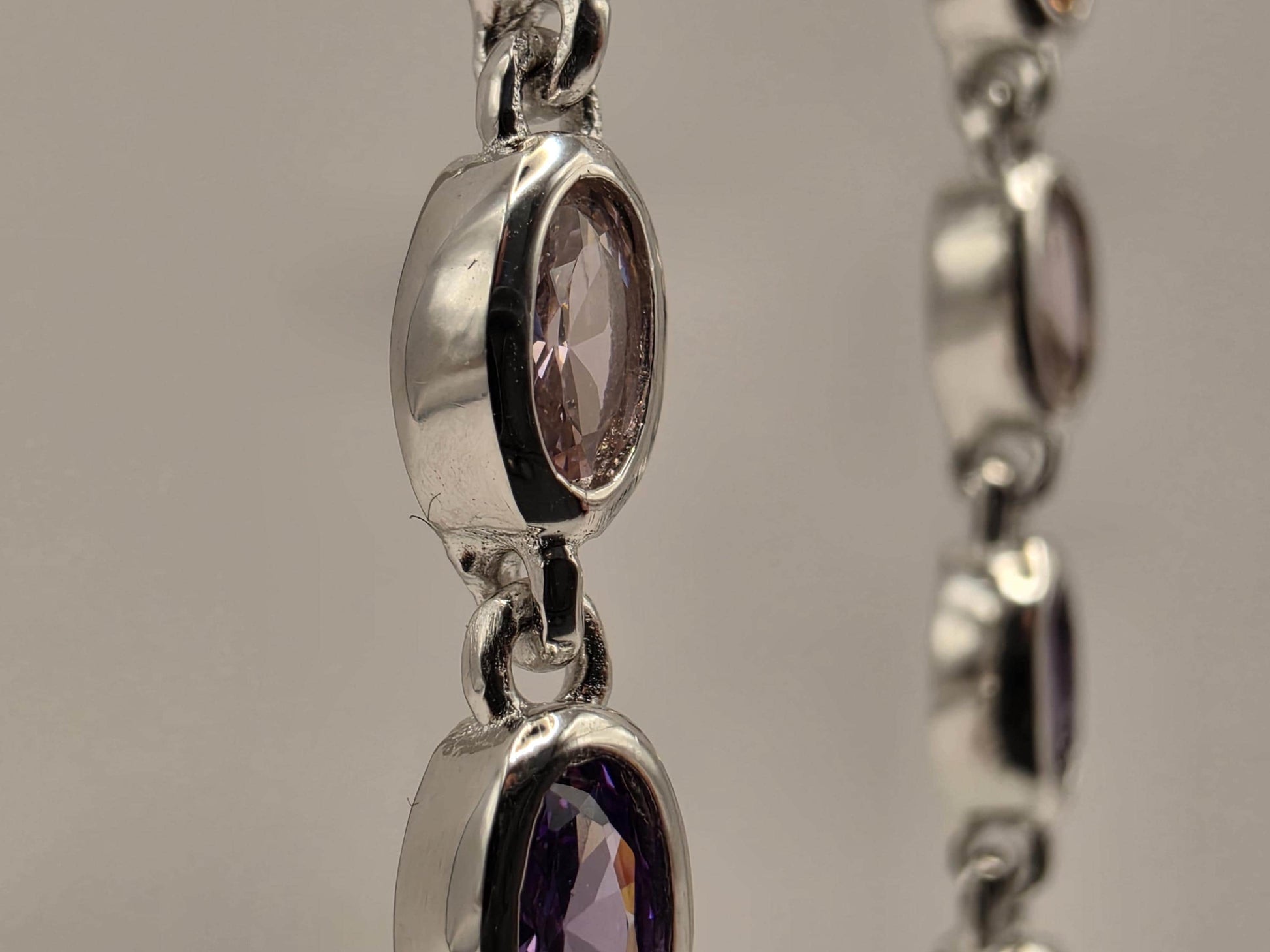 Genuine Rainbow Multigemstone Drop Earrings Solid 925 Sterling Silver 2.5 Inch Garnet Citrine Topaz Amethyst Peridot Gift