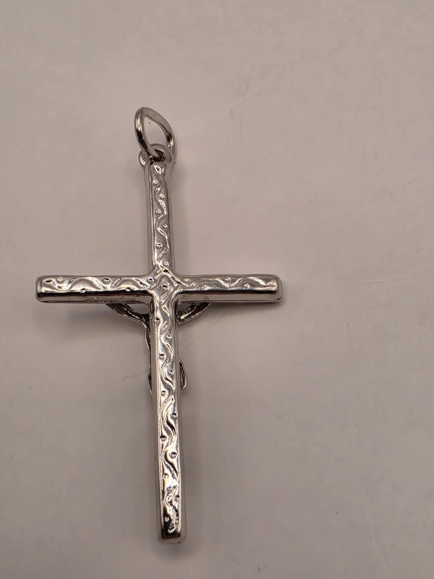 Solid 925 Sterling Silver Jesus Crucifix Cross Pendant 1.5 x 1 Inch 2.1 Grams Small Catholic Christian Faith Gift