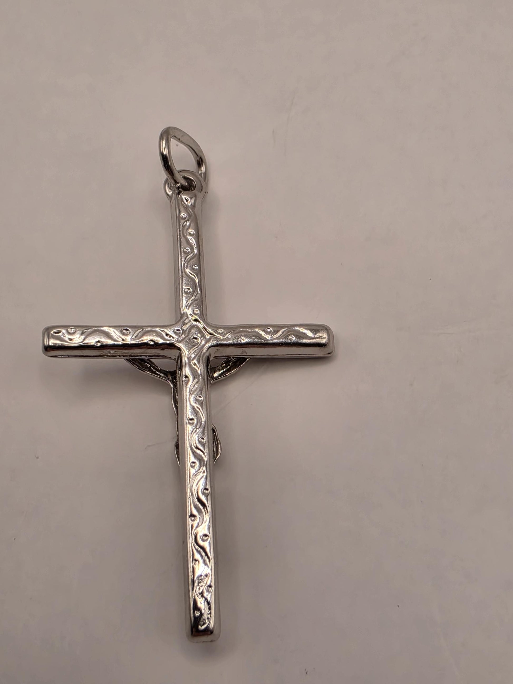 Solid 925 Sterling Silver Jesus Crucifix Cross Pendant 1.5 x 1 Inch 2.1 Grams Small Catholic Christian Faith Gift