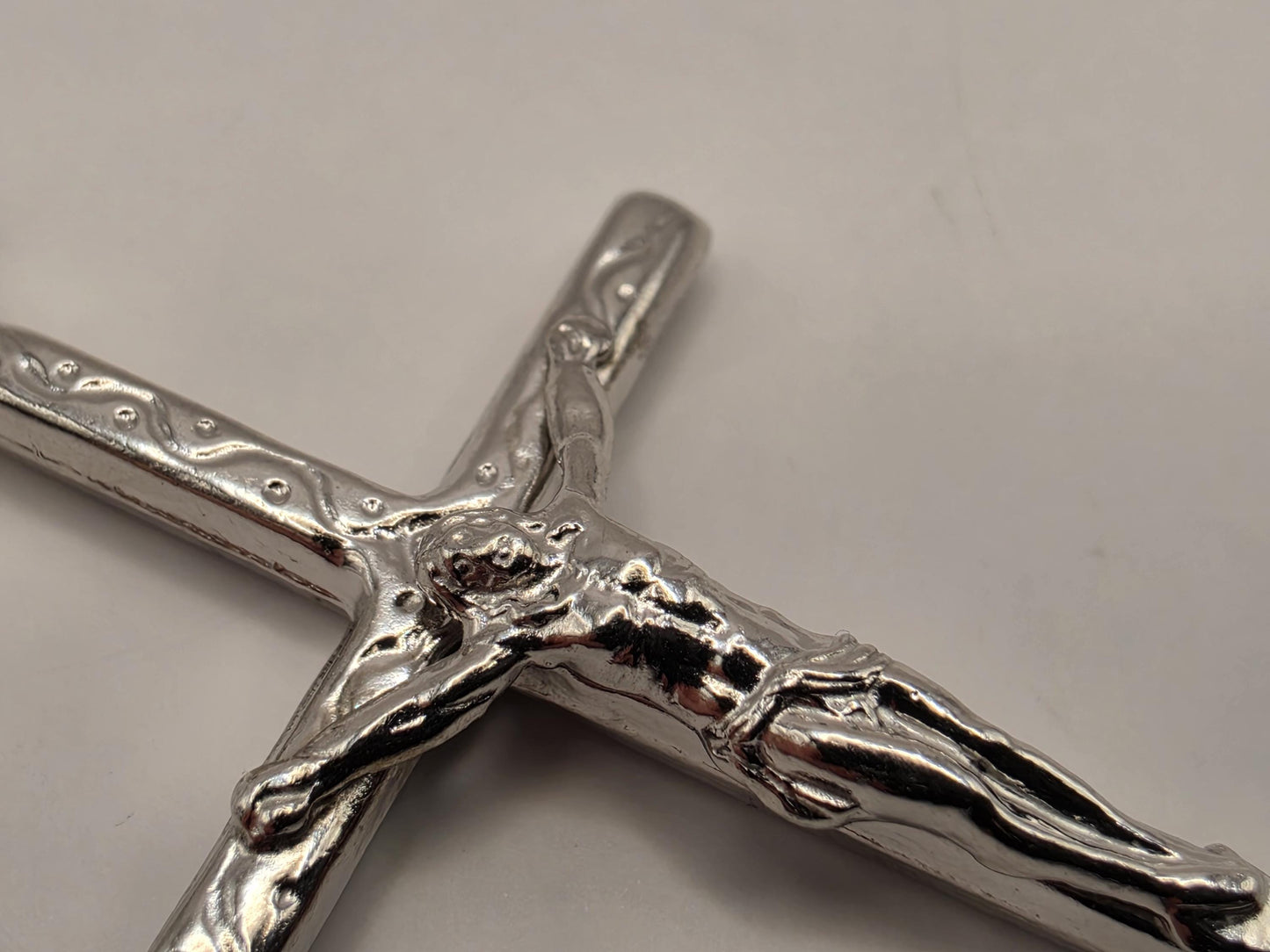 Solid 925 Sterling Silver Jesus Crucifix Cross Pendant 1.5 x 1 Inch 2.1 Grams Small Catholic Christian Faith Gift