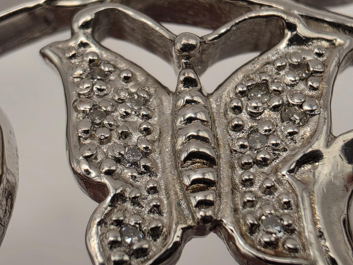 Sterling Silver Diamond Butterfly Cuff Bracelet 925 Openwork Filigree Scroll Genuine Diamonds Adjustable Statement Wide Band Womens Gift