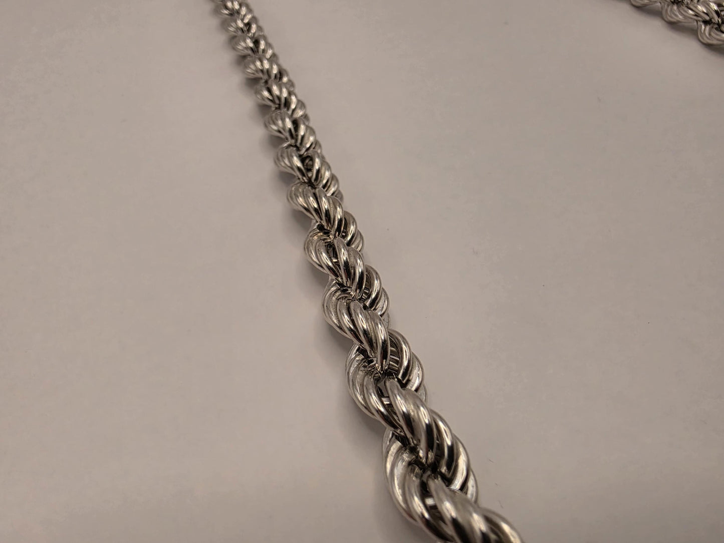 Heavy Sterling Silver Rope Chain Necklace 26 Inch 8mm 53.8 Grams Twisted Men's Unisex Statement Jewelry Gift