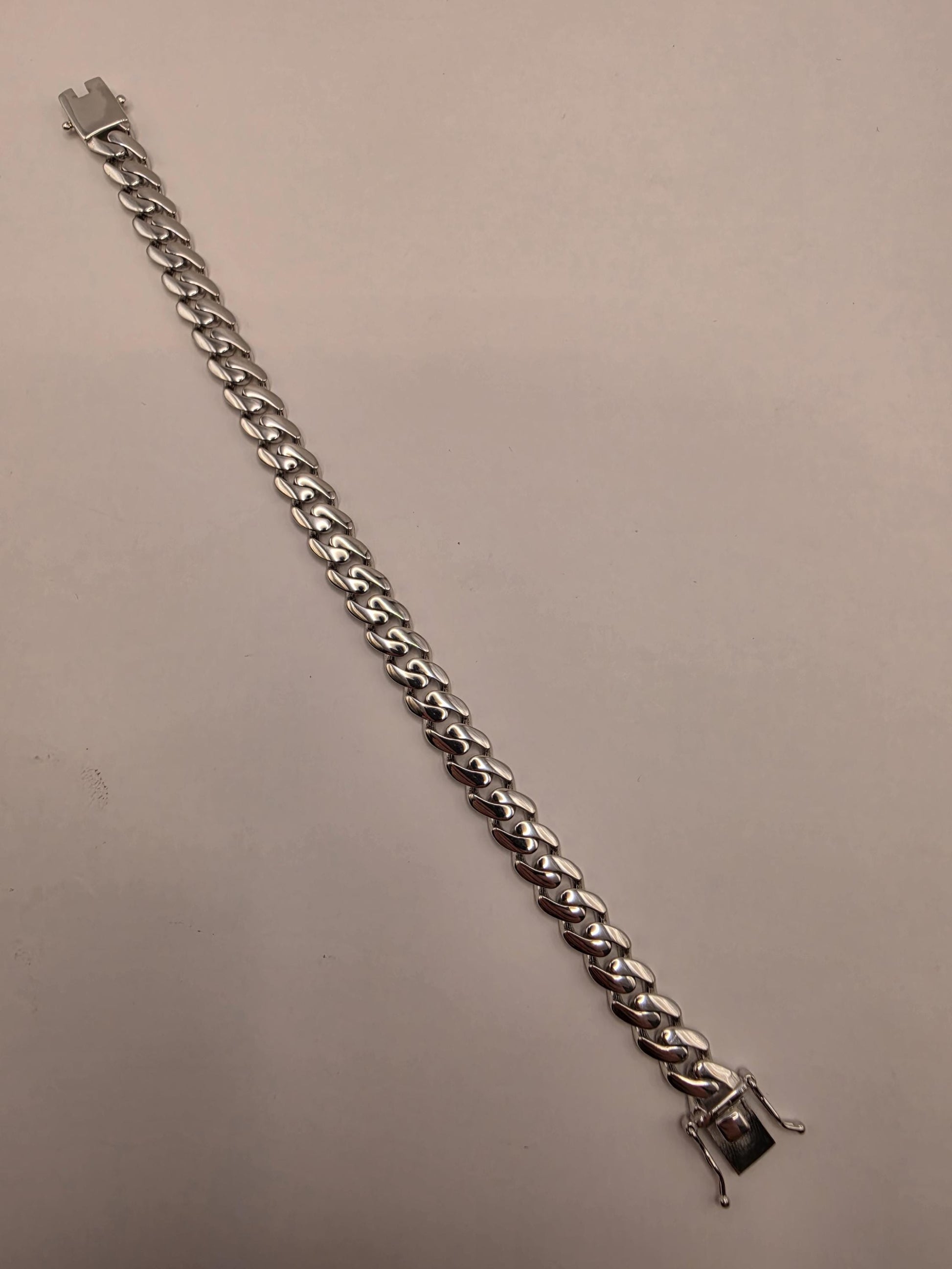 Solid 925 Sterling Silver Miami Cuban Link Bracelet 8.5mm Mens Heavy Curb Chain 8 Inch 19 Grams Polished Box Clasp Gift for Him Boyfriend