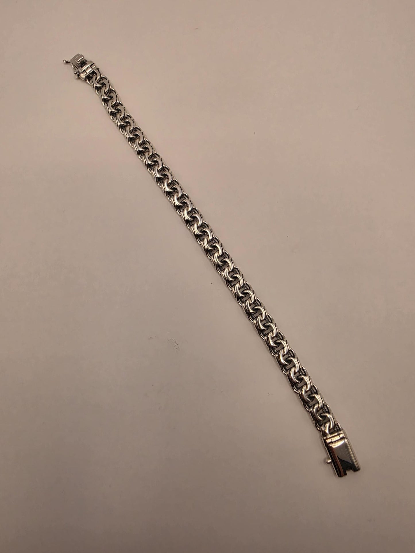 Solid 925 Sterling Silver Garibaldi Double Curb Bracelet 9mm Mens Extra Heavy Link 8 Inch 28.5 Grams Box Clasp Statement Gift for Him Dad
